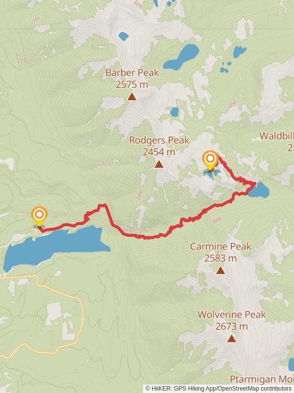 Sapphire Lake-Upper Holland Lake-Holland Lake