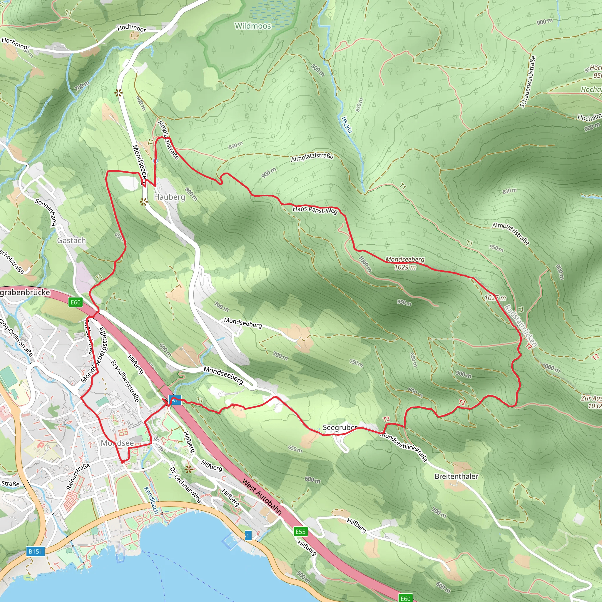 Seegruber - Radstatt chapel - Hauberg mobile static map
