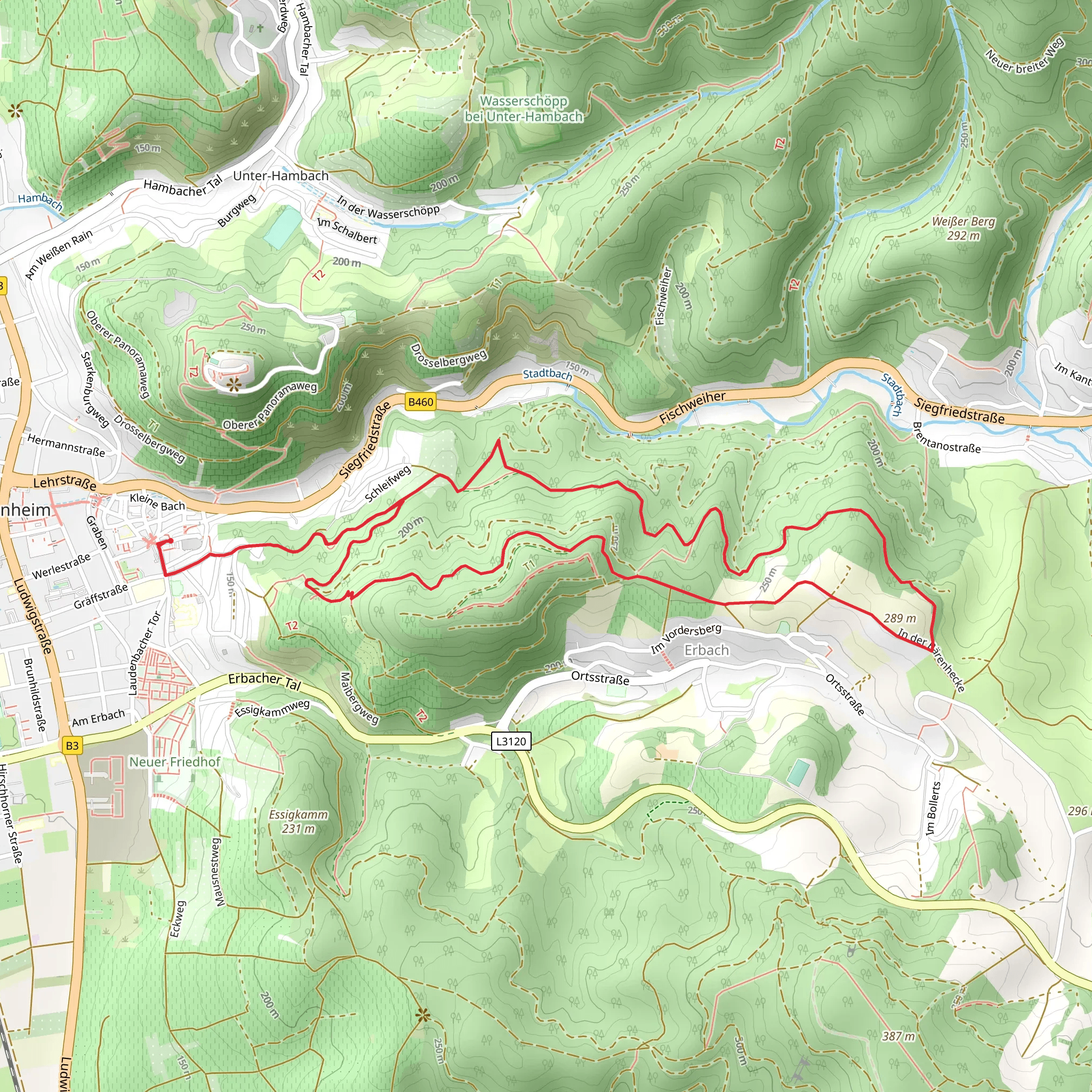 Rastplatz Wilhelmshoehe via Engels Weg mobile static map