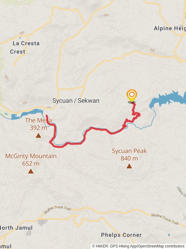 Sweetwater River via Sloane Canyon Road