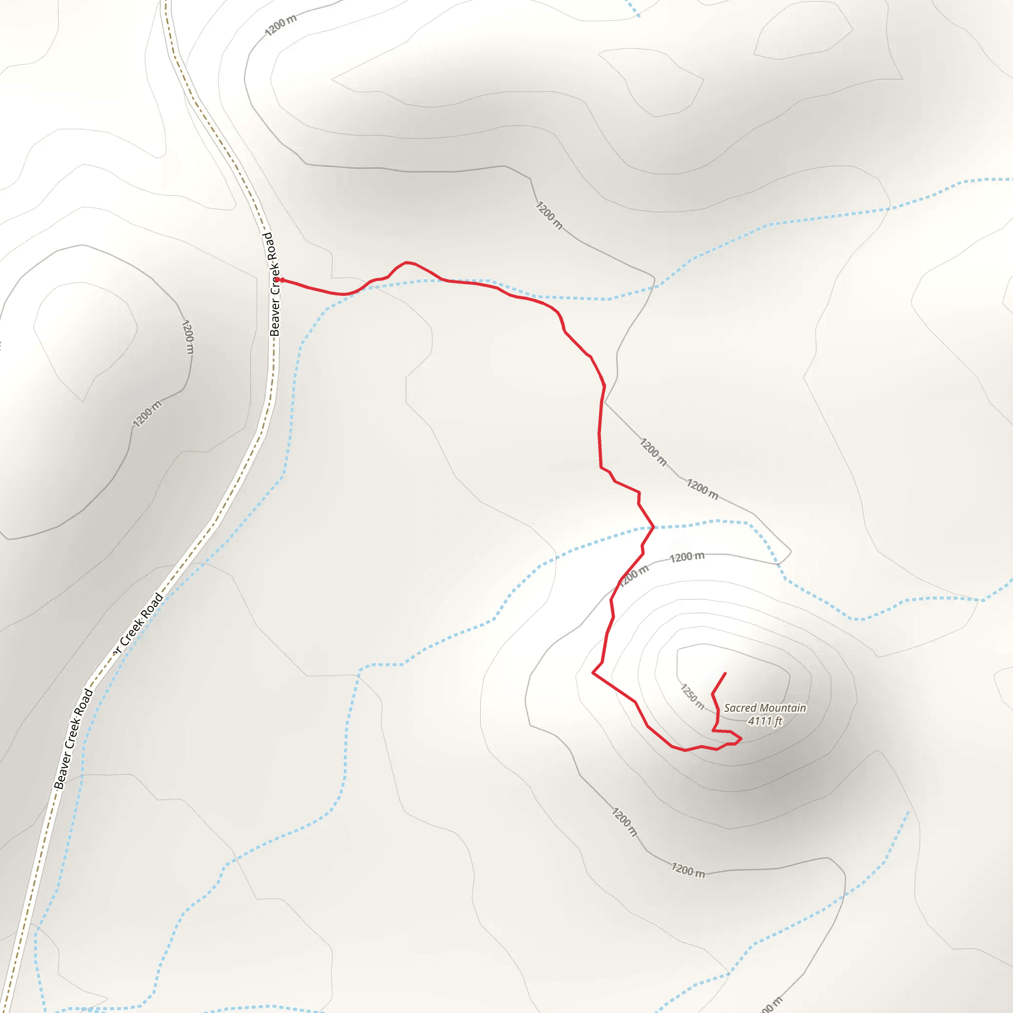 Sacred Mountain Trail mobile static map