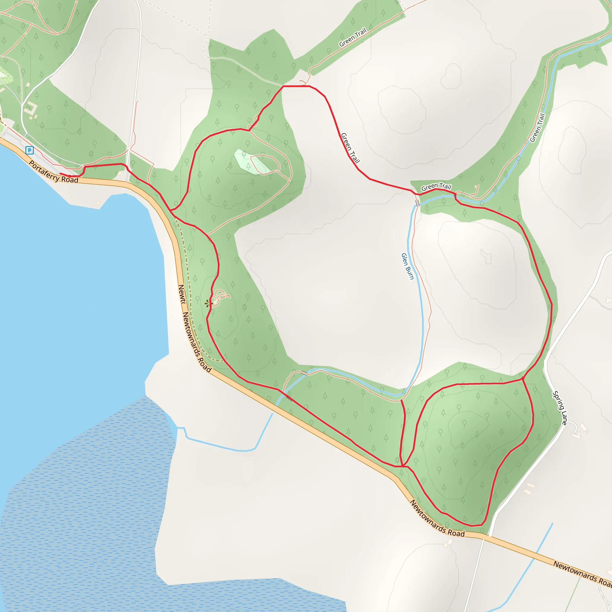 Mount Stewart – Blue Trail mobile static map