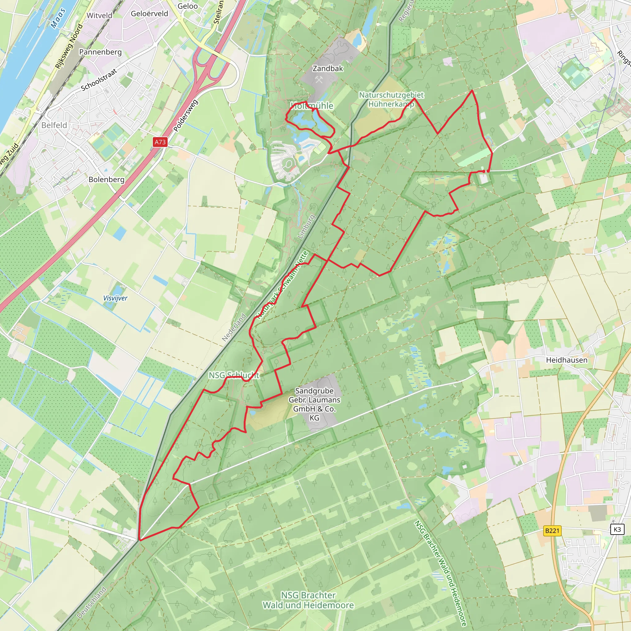 NSG Schlucht and Ravens Heide Loop mobile static map