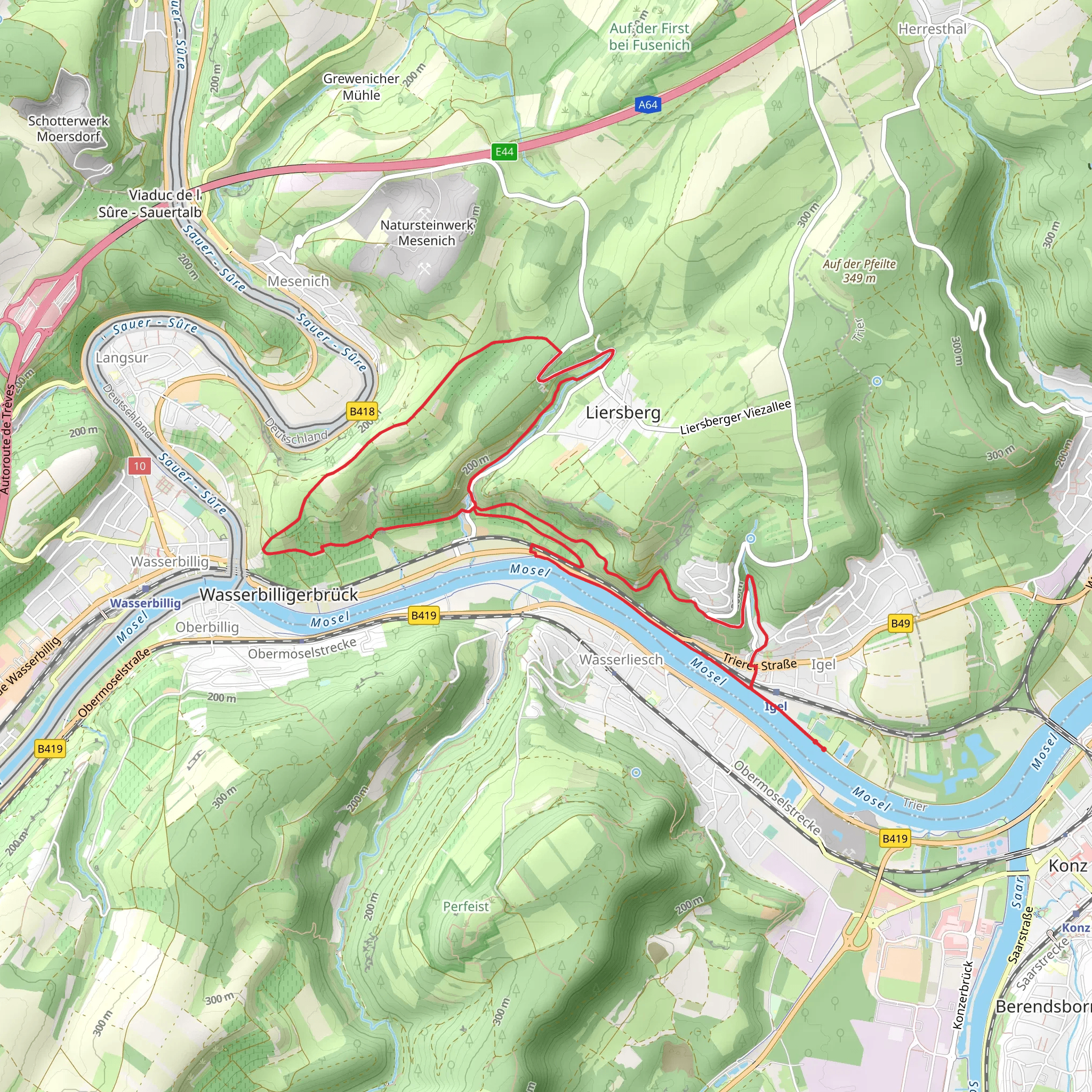 Igel3 Gruthenhaeuschen and Igel5 Roemerstrase mobile static map