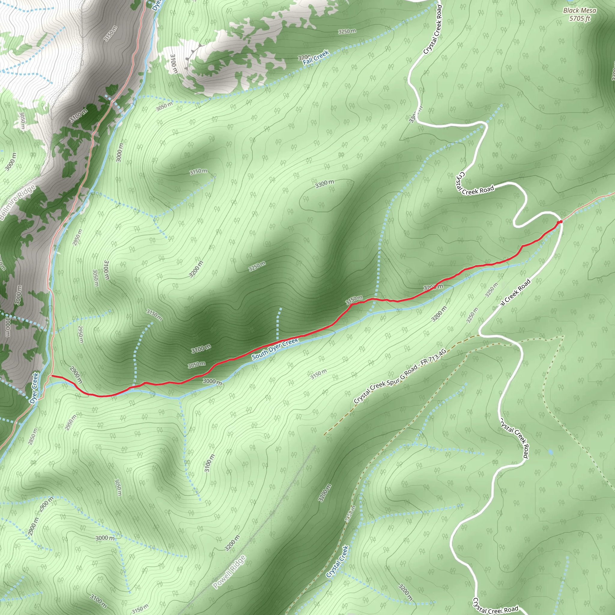 South Dyer Trail mobile static map