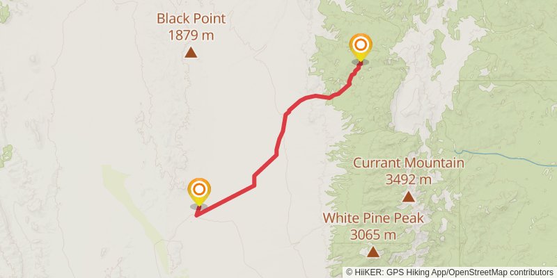 American Discovery Trail North Route stage 325 Map