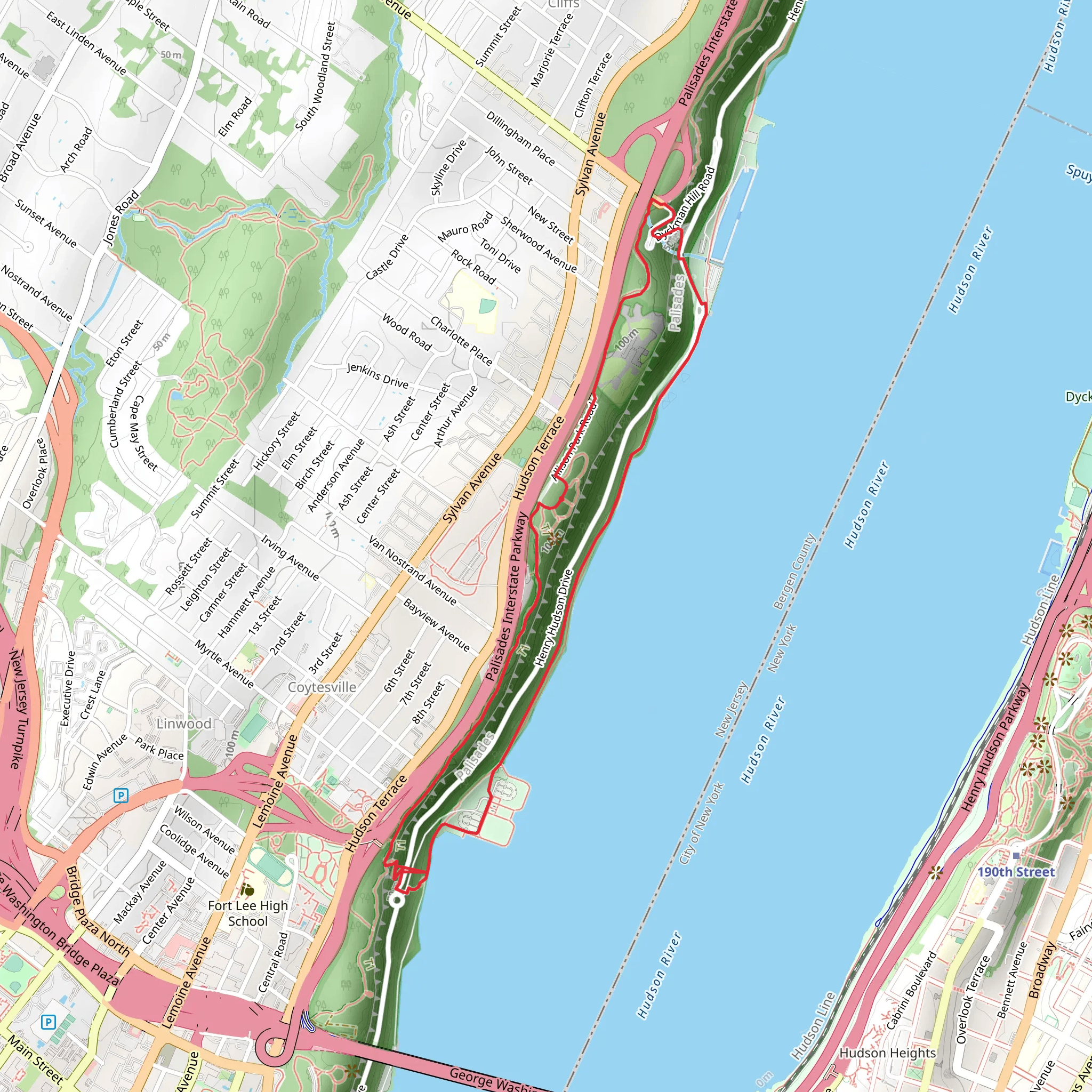 Long Path and Shore Loop Trail mobile static map