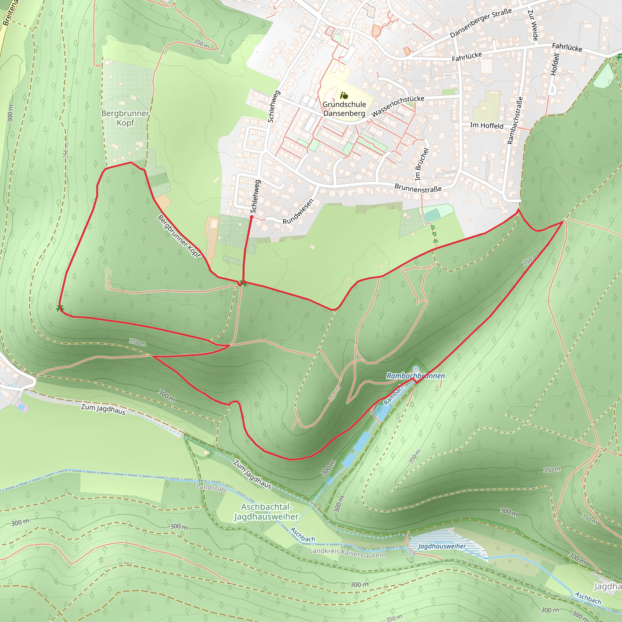 Bergbrunner Kopf Loop via Wanderweg Dasenberg 3 and 1 mobile static map