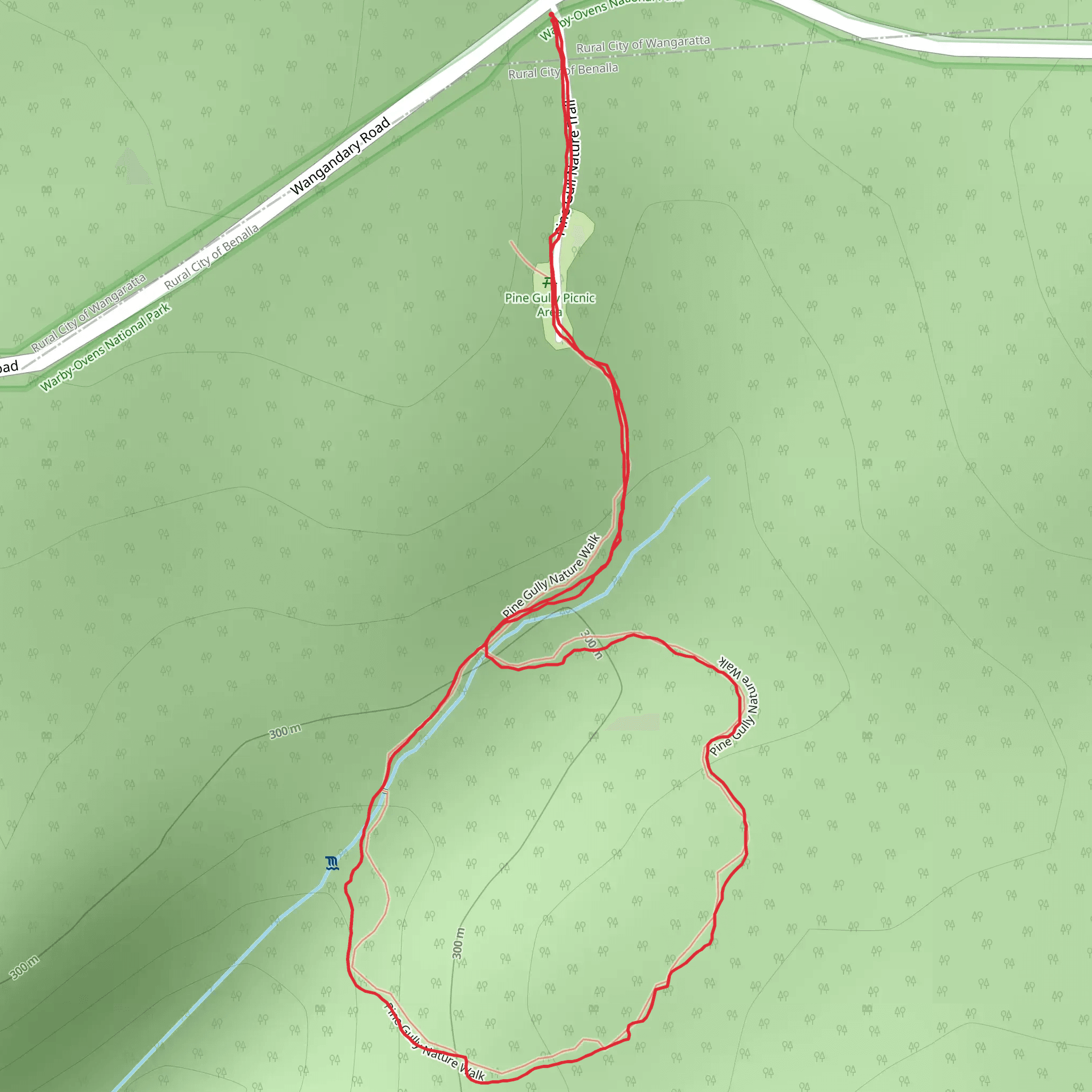 Pine Gully Nature Trail mobile static map