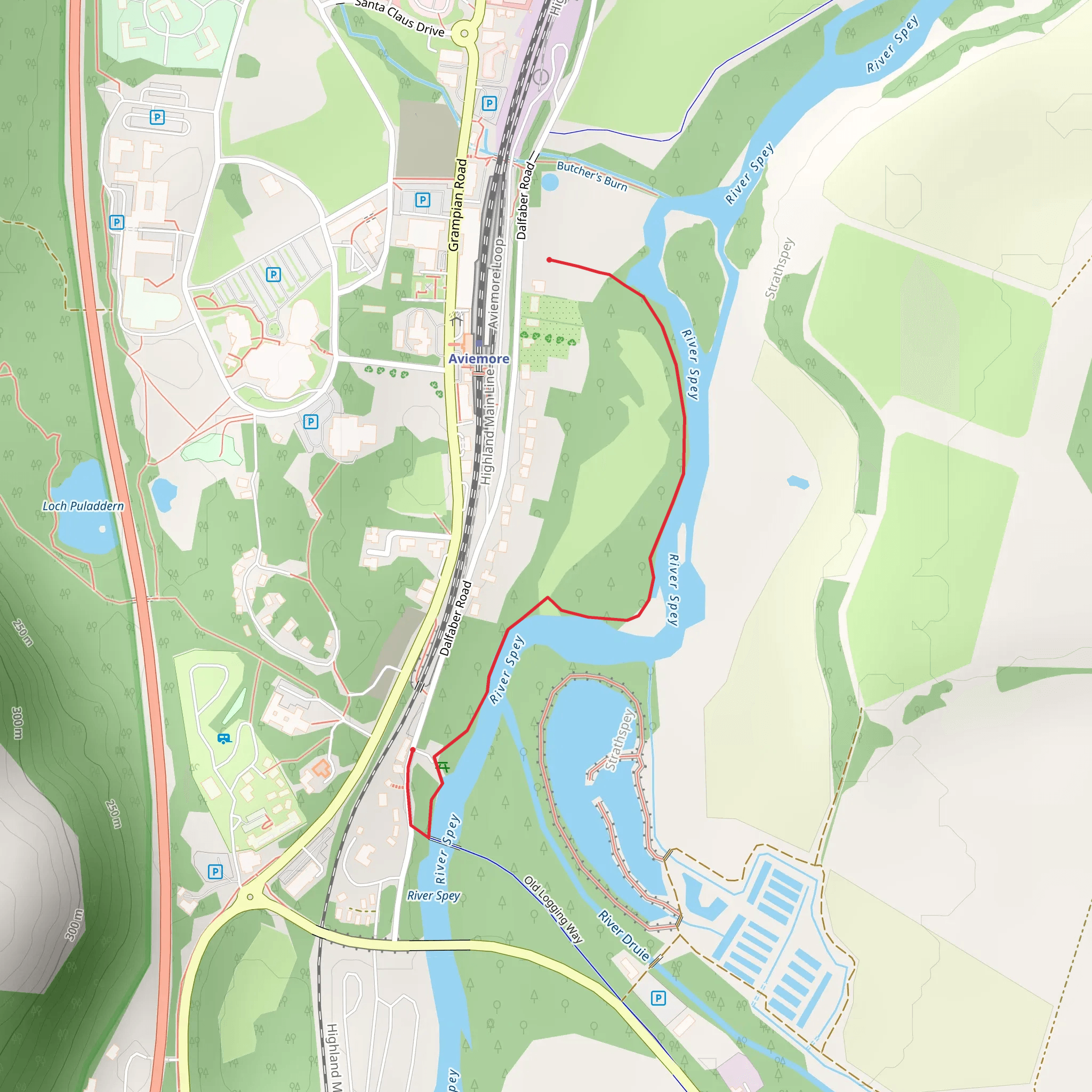 River Spey Trail mobile static map