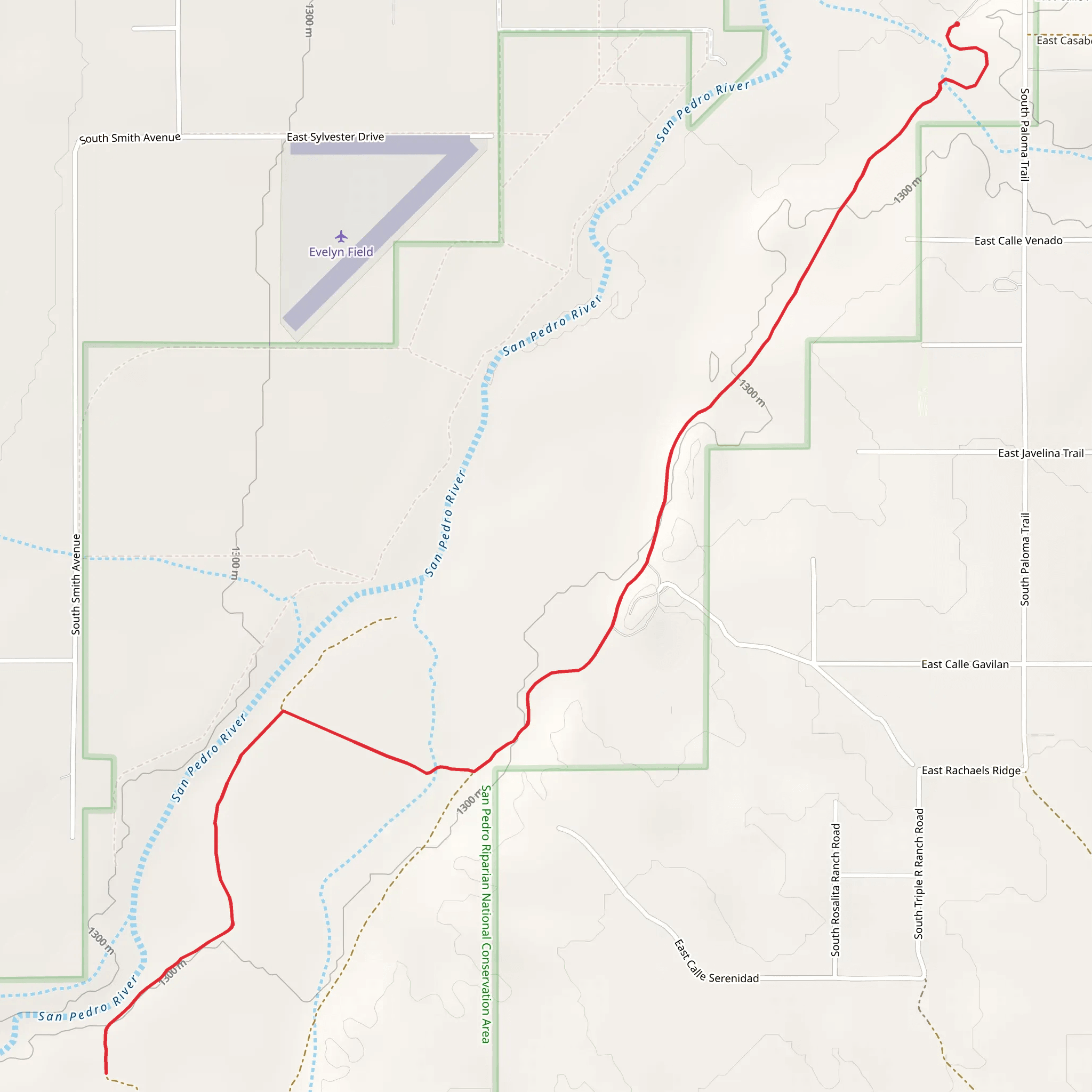 San Pedro River mobile static map