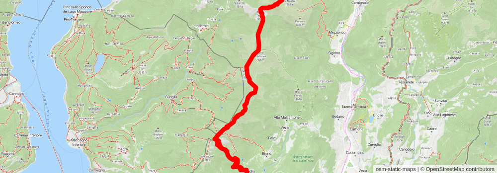 Sentiero Lago di Lugano stage 2 Map