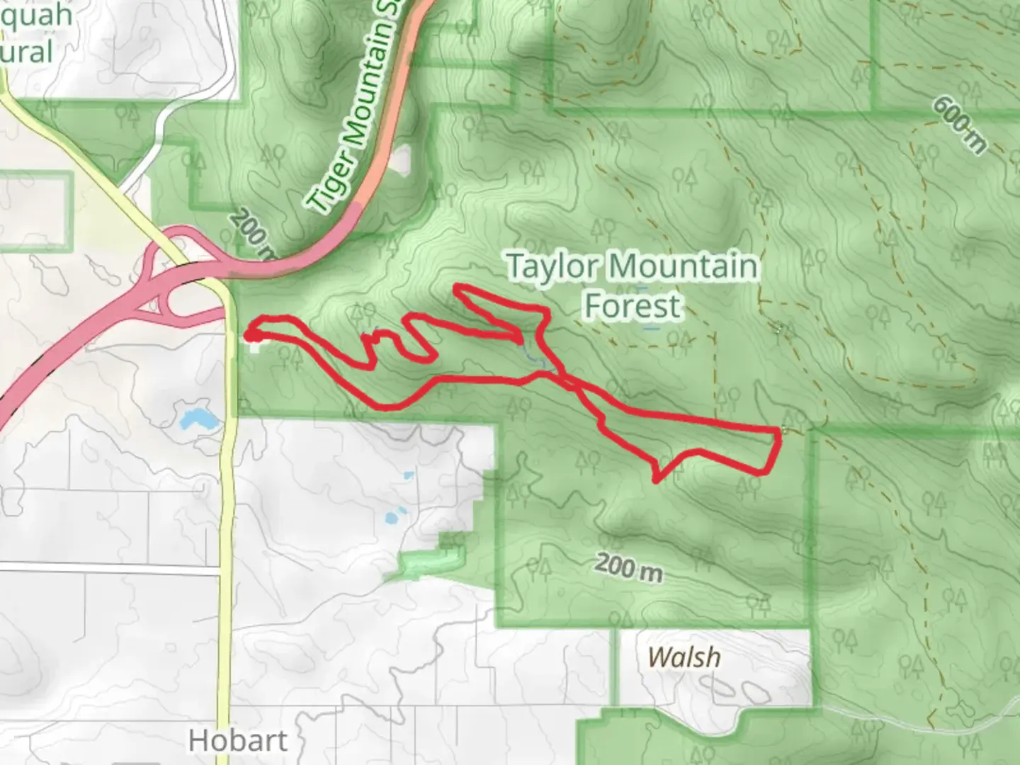 An image depicting the trail Holder Ridge and Whiskey Still Loop Trail and its surrounding area.