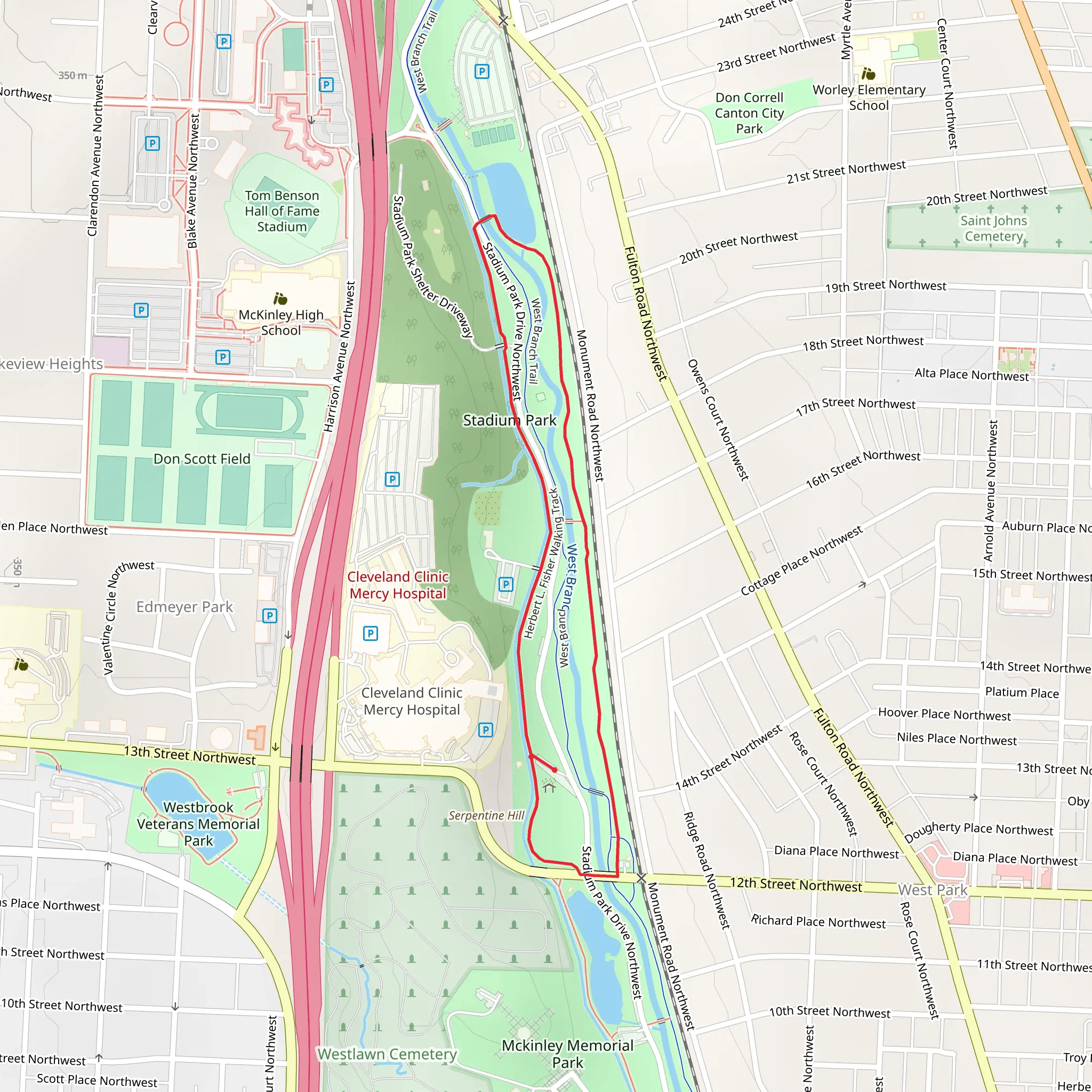 Herbert L Fisher Walking Track mobile static map