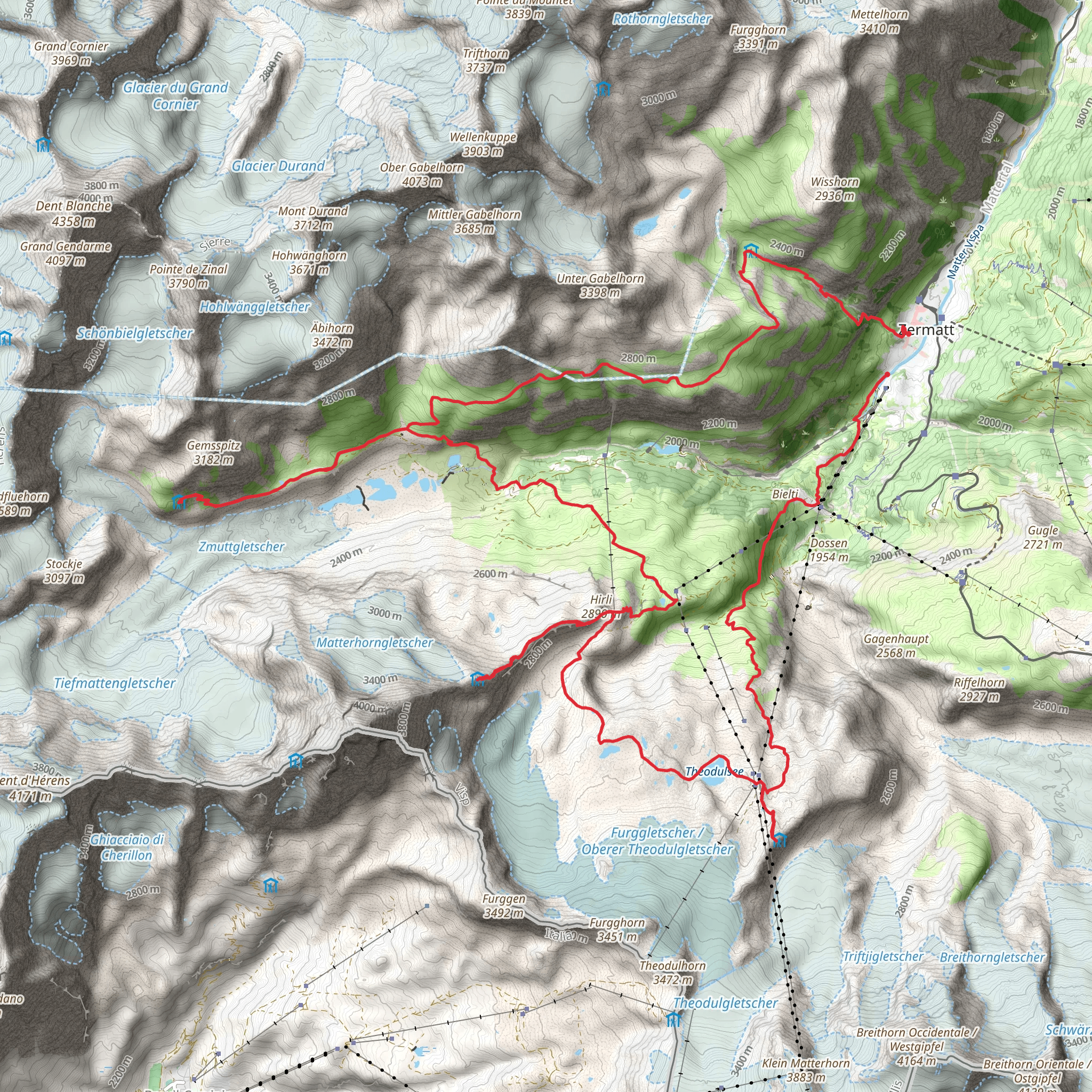 The Matterhorn Trek mobile static map