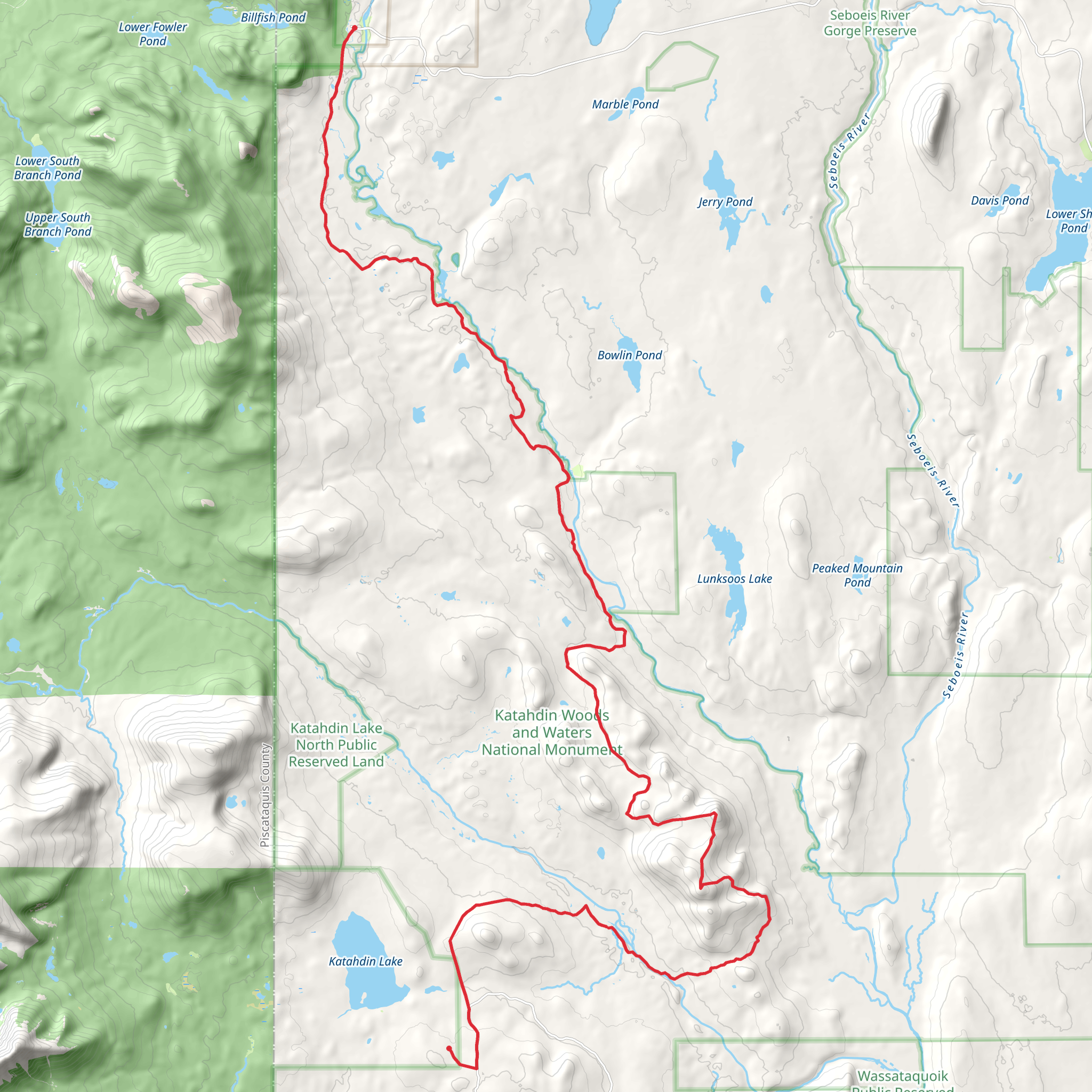 Katahdin Lake - Matagamon mobile static map