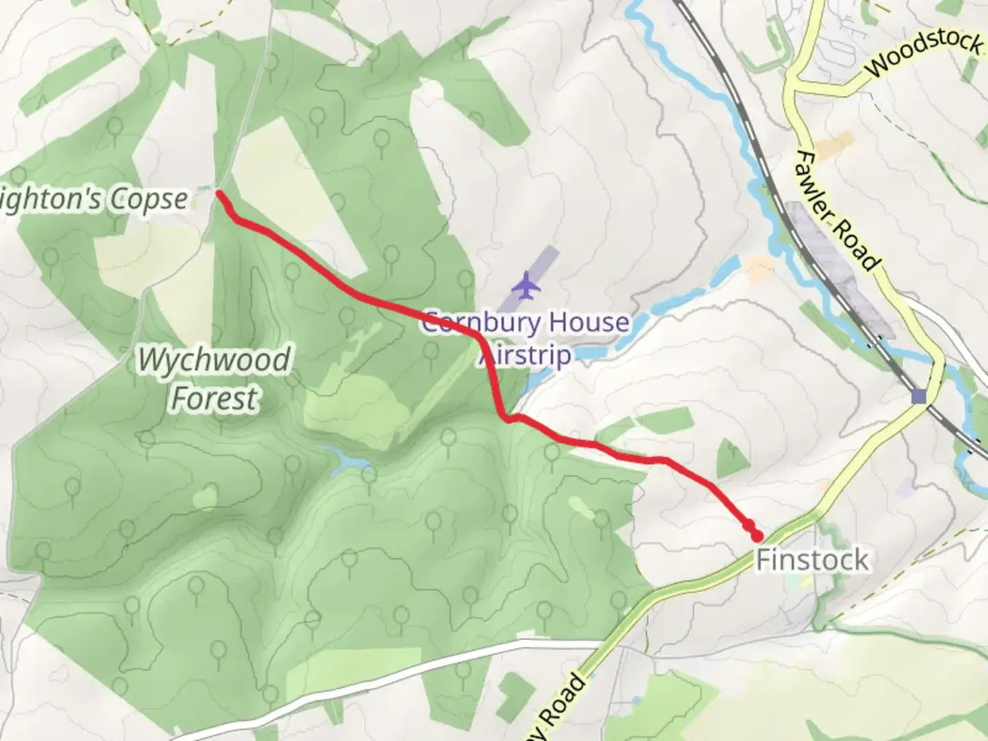 An image depicting the trail Wychwood Forest Walk and its surrounding area.