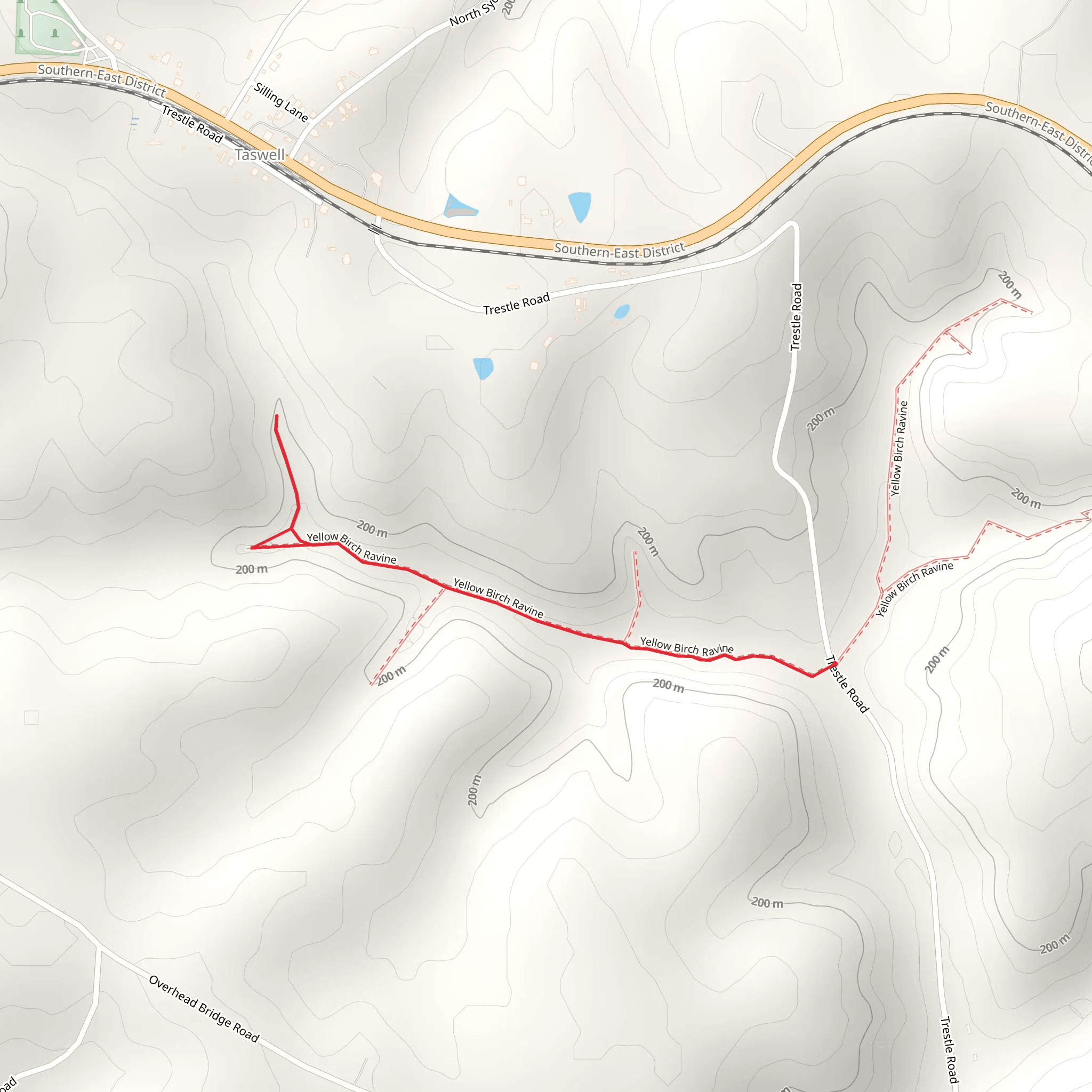 Yellow Birch Ravine - West mobile static map