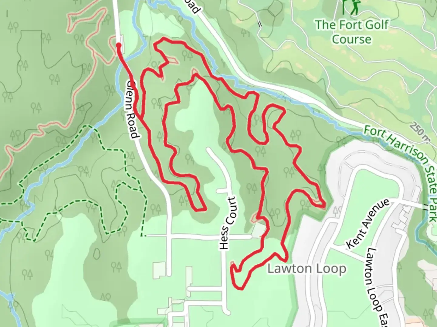 An image depicting the trail Schoen Creek Loop Trail and its surrounding area.