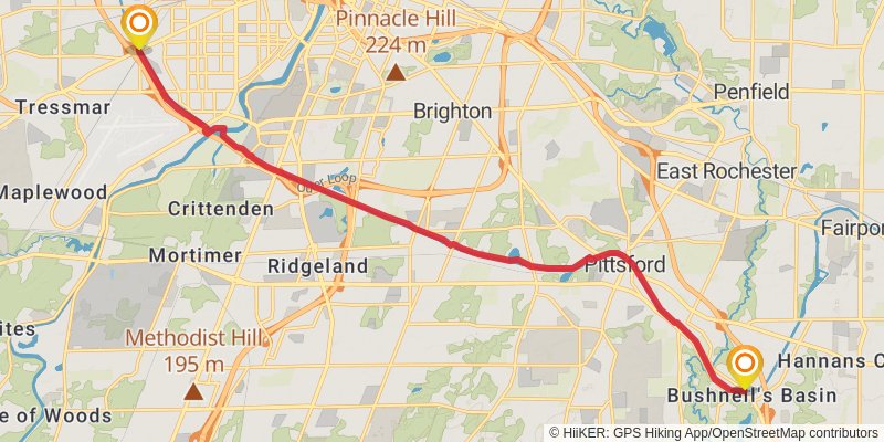 Erie Canal Heritage Trail stage 8 Map