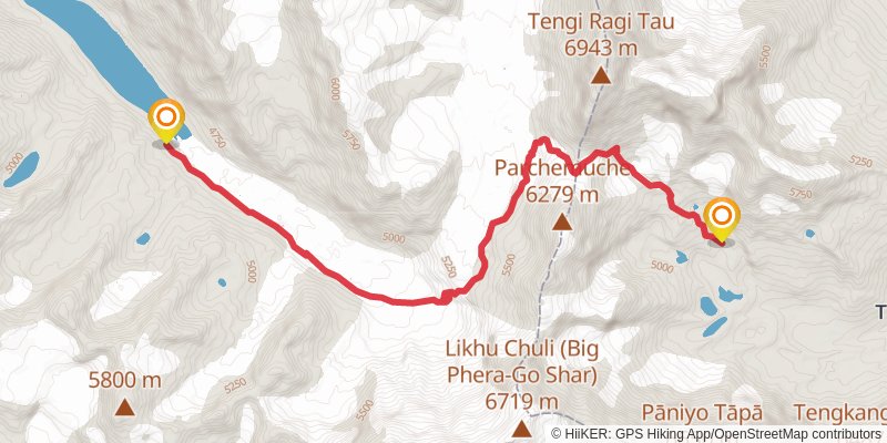 Great Himalayan Trail stage 25 Map