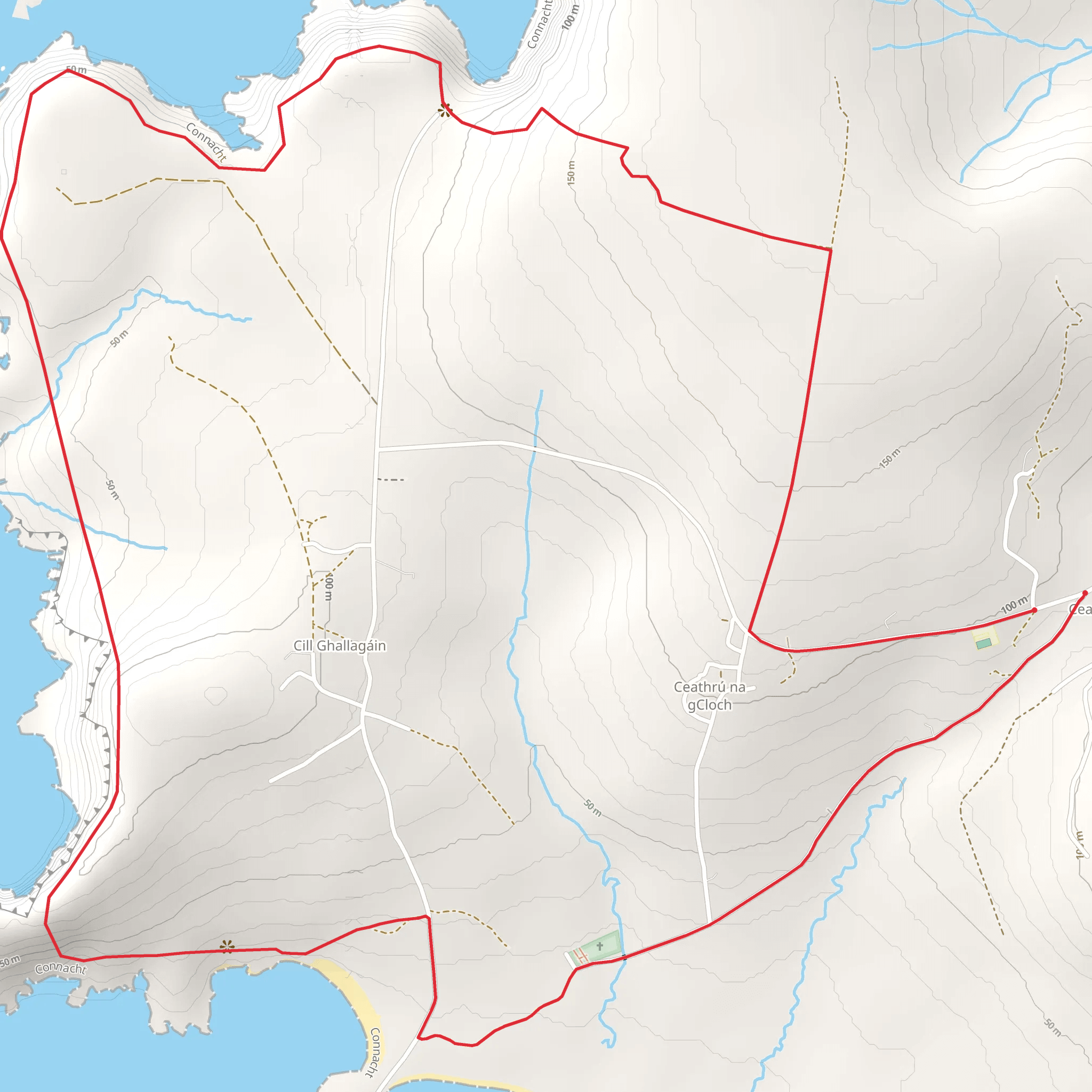 Carrowteige - Black Ditch Loop mobile static map