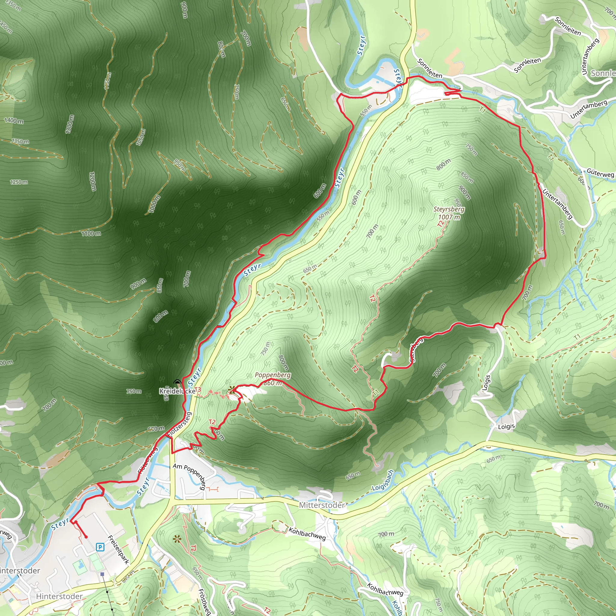 Poppenberg Loop Trail mobile static map