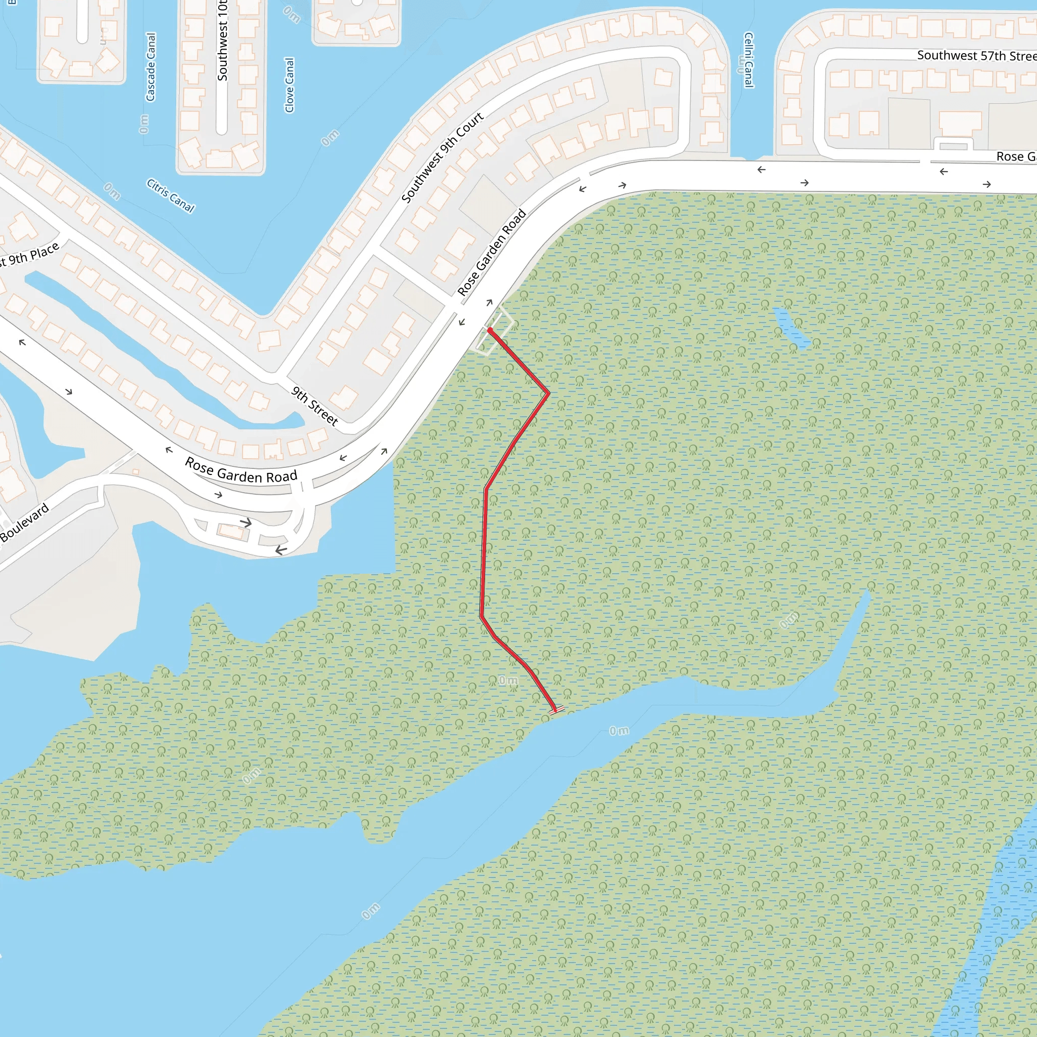 Rose Garden Road mobile static map