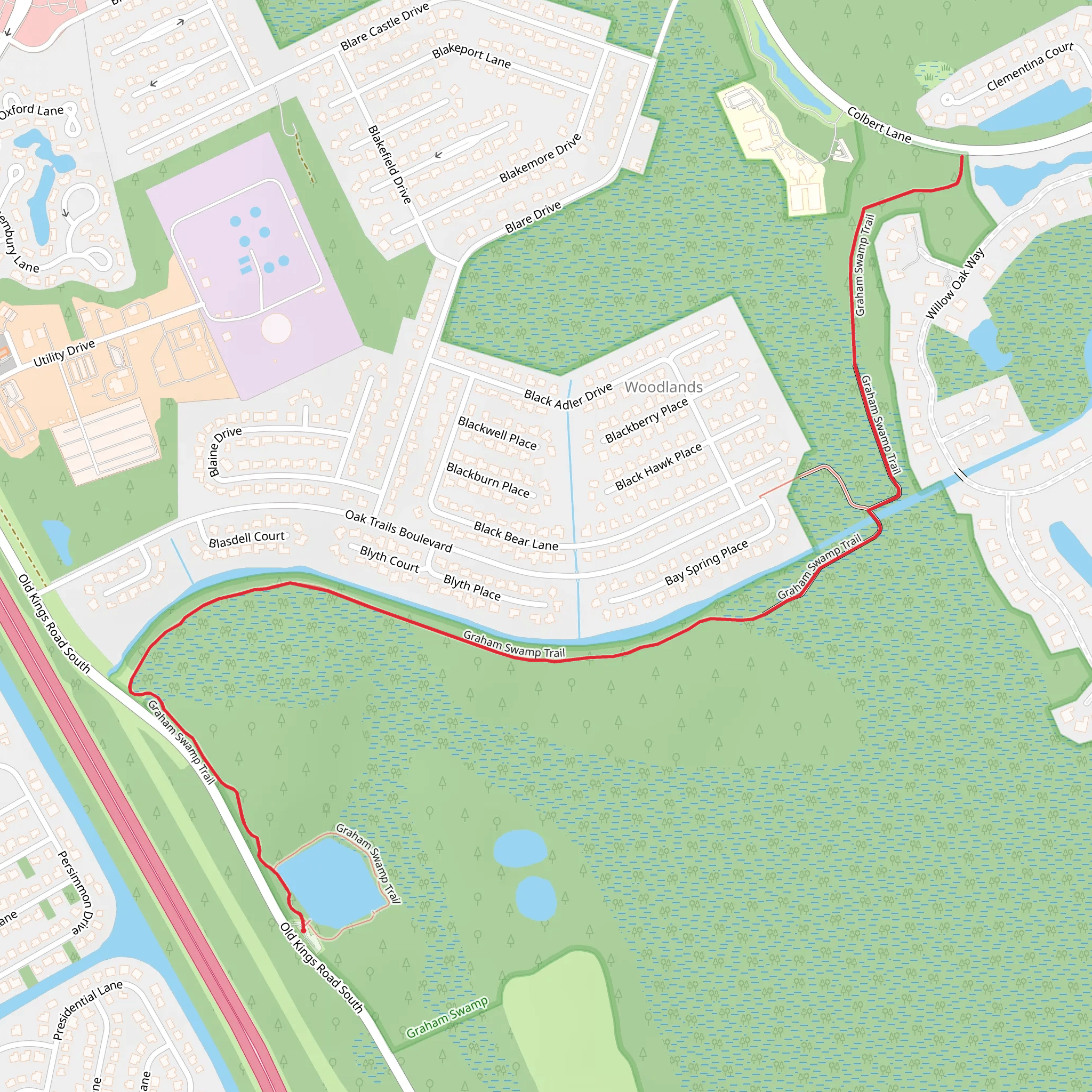 Graham Swamp Trail mobile static map