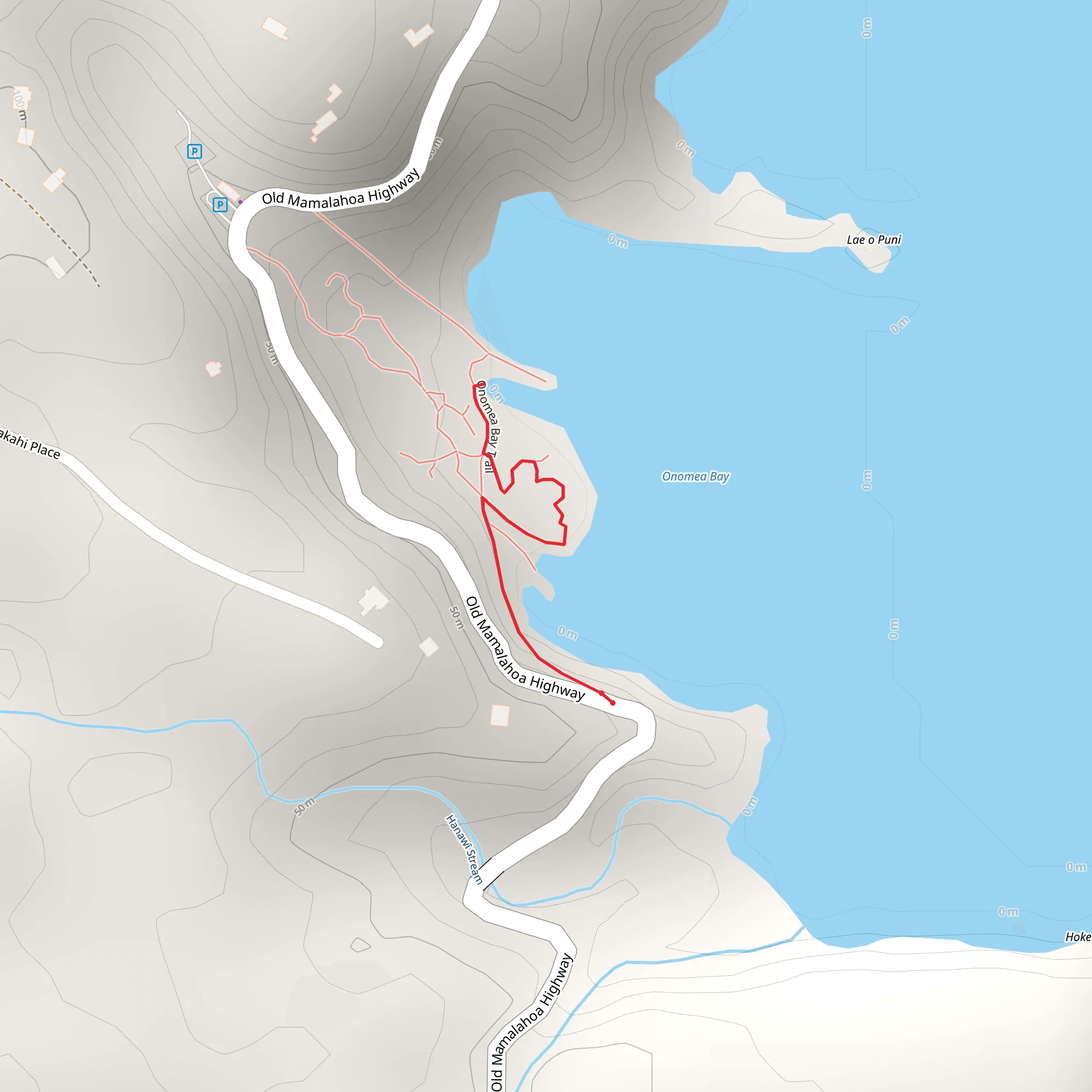Onomea Bay Trail mobile static map