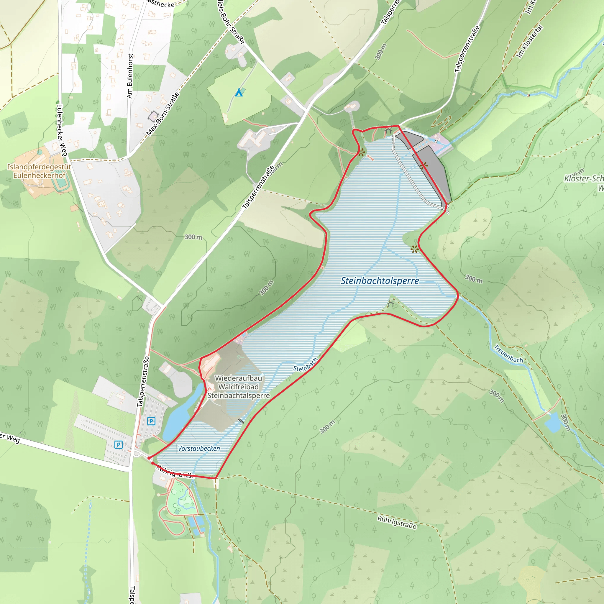 Vorstaubecken and Steinbachtalsperre Loop mobile static map