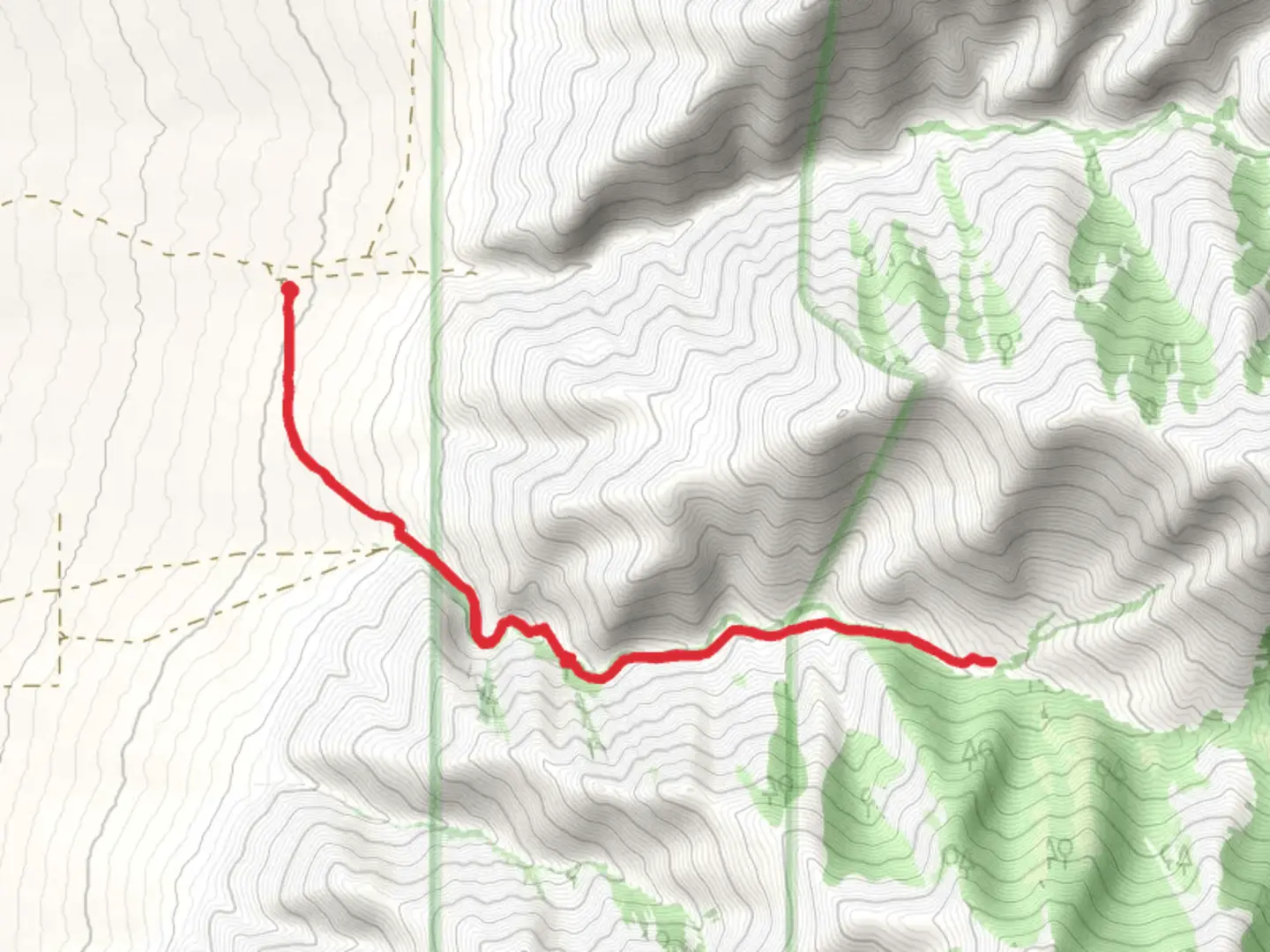 An image depicting the trail Falls Creek and its surrounding area.