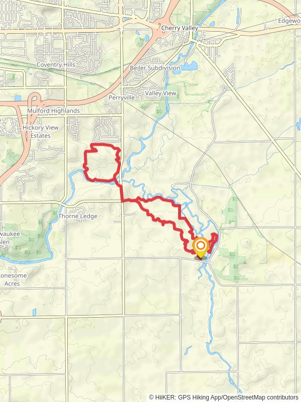 Oak Ridge Forest Preserve - Blue -Green - Orange Loop Trail
