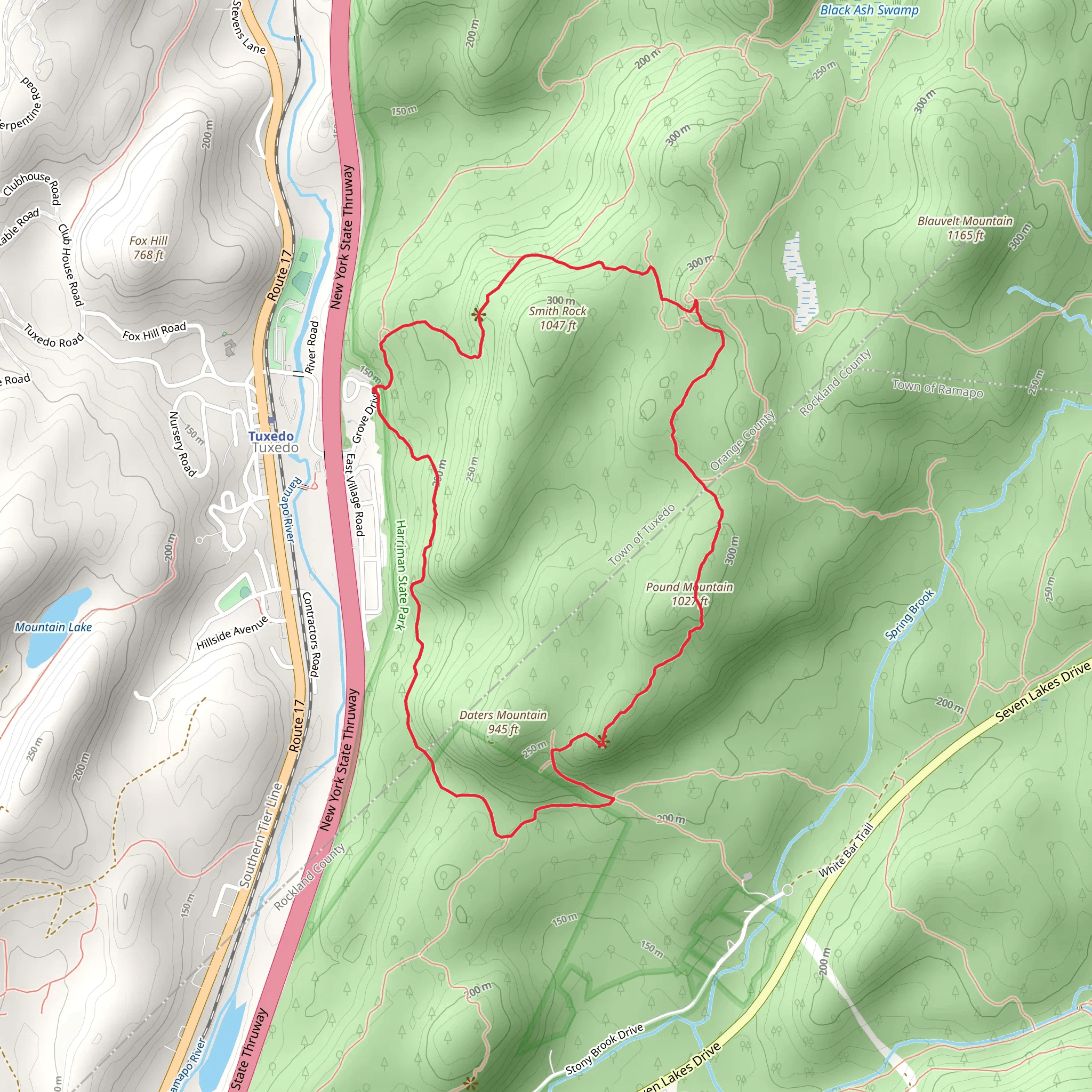 Smith Rock, Pound Mountain and Almost Perpendicular Loop via Kakiat Trail mobile static map