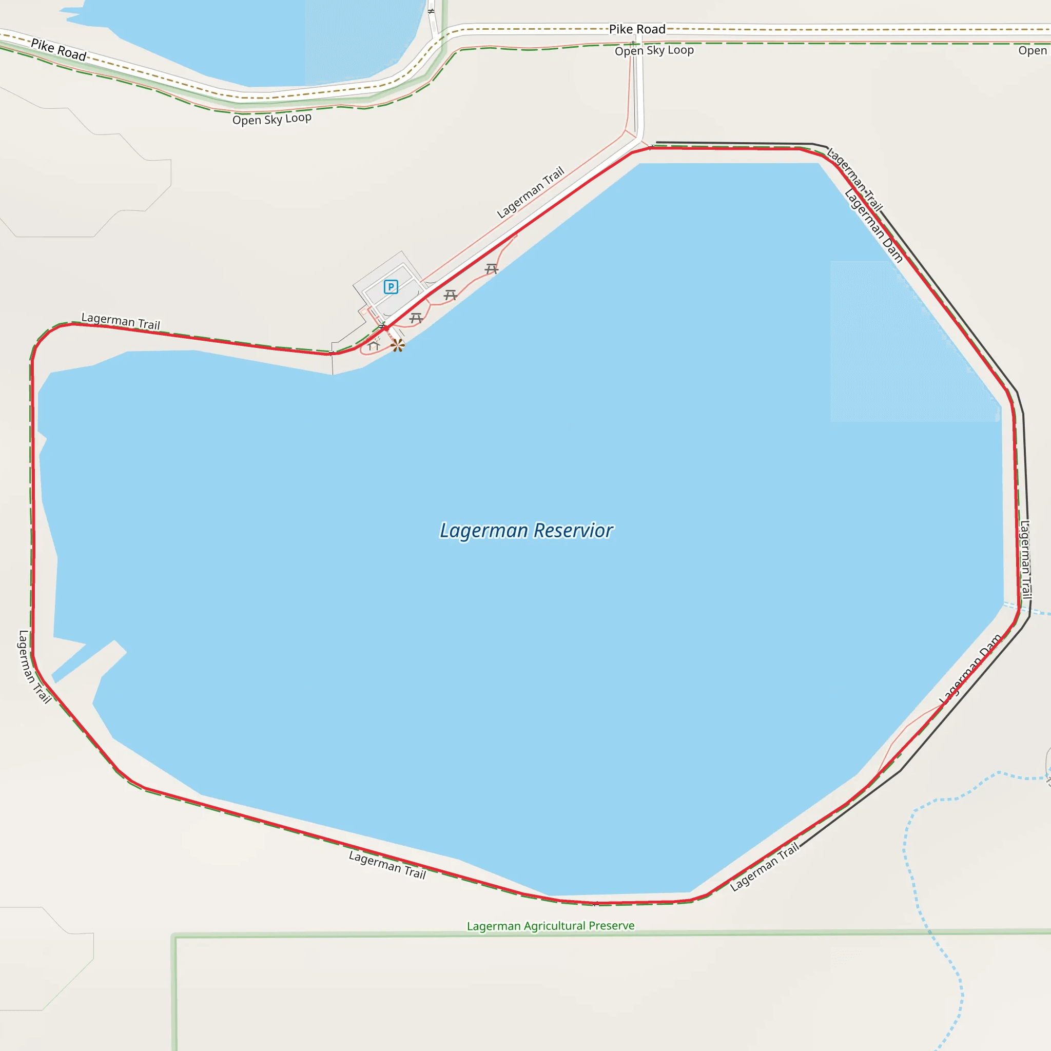 Lagerman Reservior Loop mobile static map