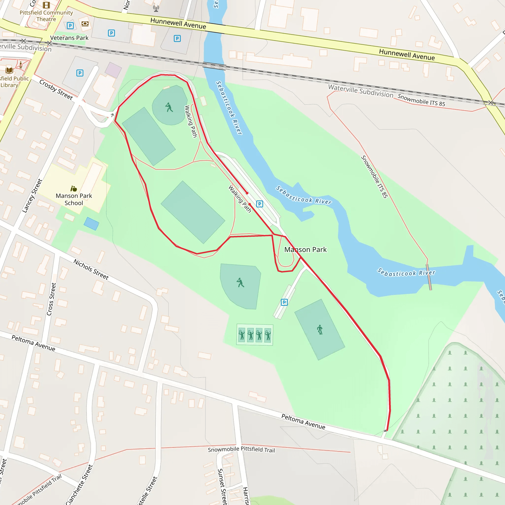 Mason Park Loop mobile static map