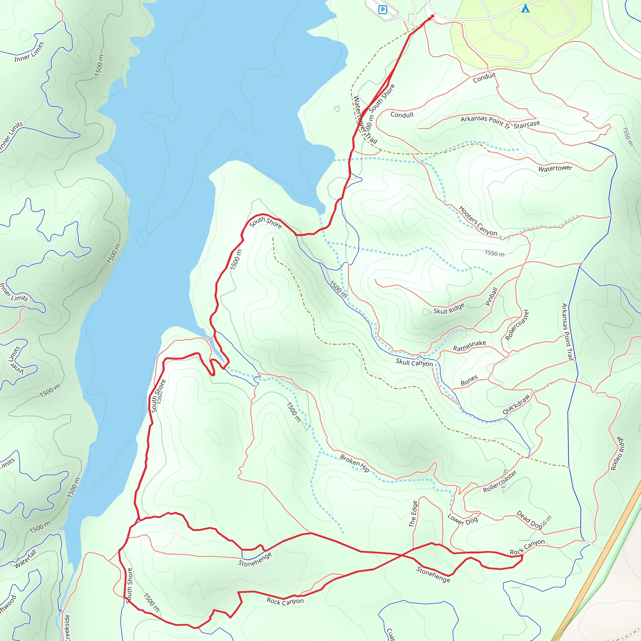 South Shore, Stonehenge and Rock Canyon Loop mobile static map