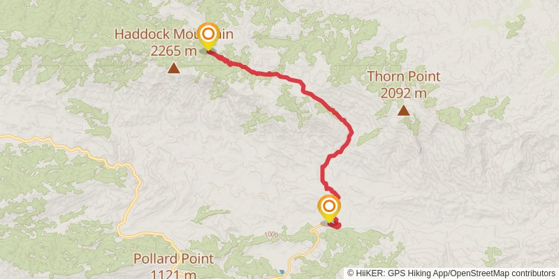 Gene Marshall - Piedra Blanca Trail stage 2 Map