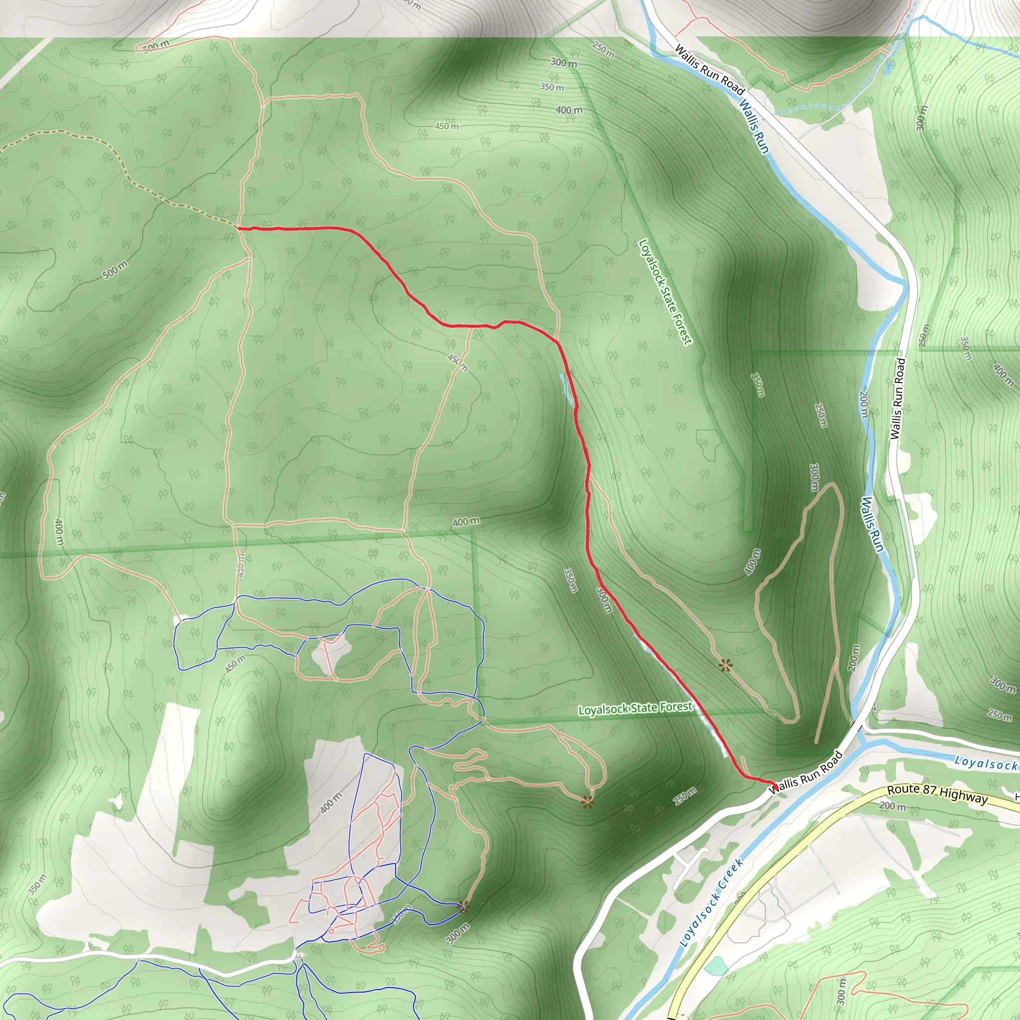 Weitzel Hollow Trail mobile static map