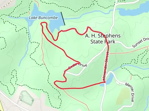 Cedar Drive, Lake Buncombe Nature Trail and Alexander Street Loop