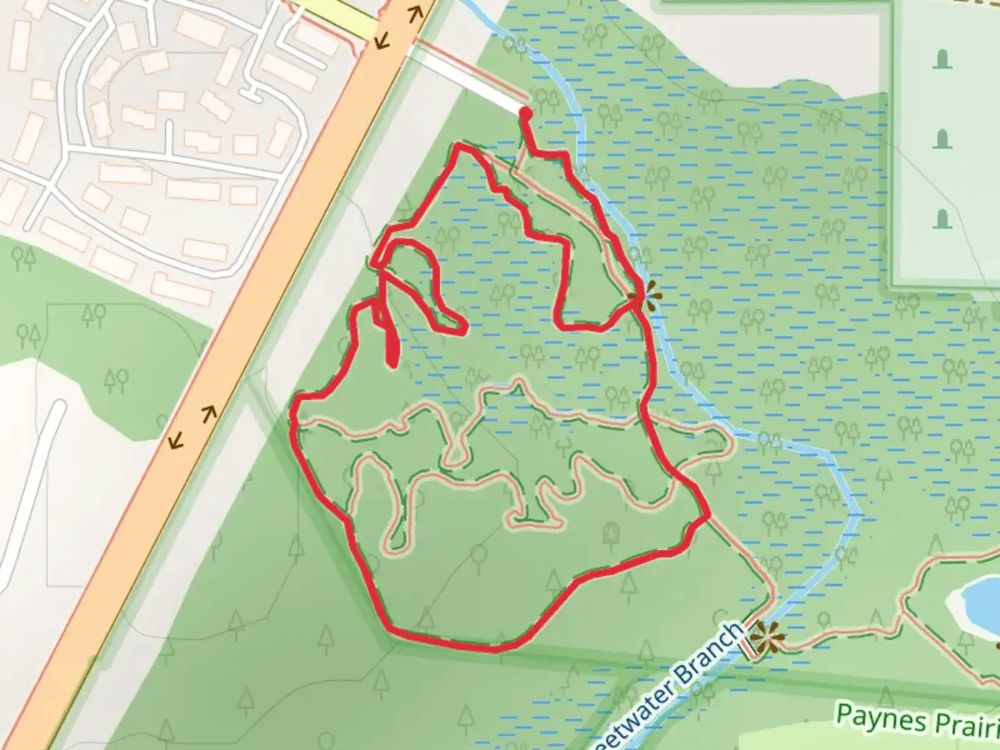 An image depicting the trail West Loop Trail and its surrounding area.