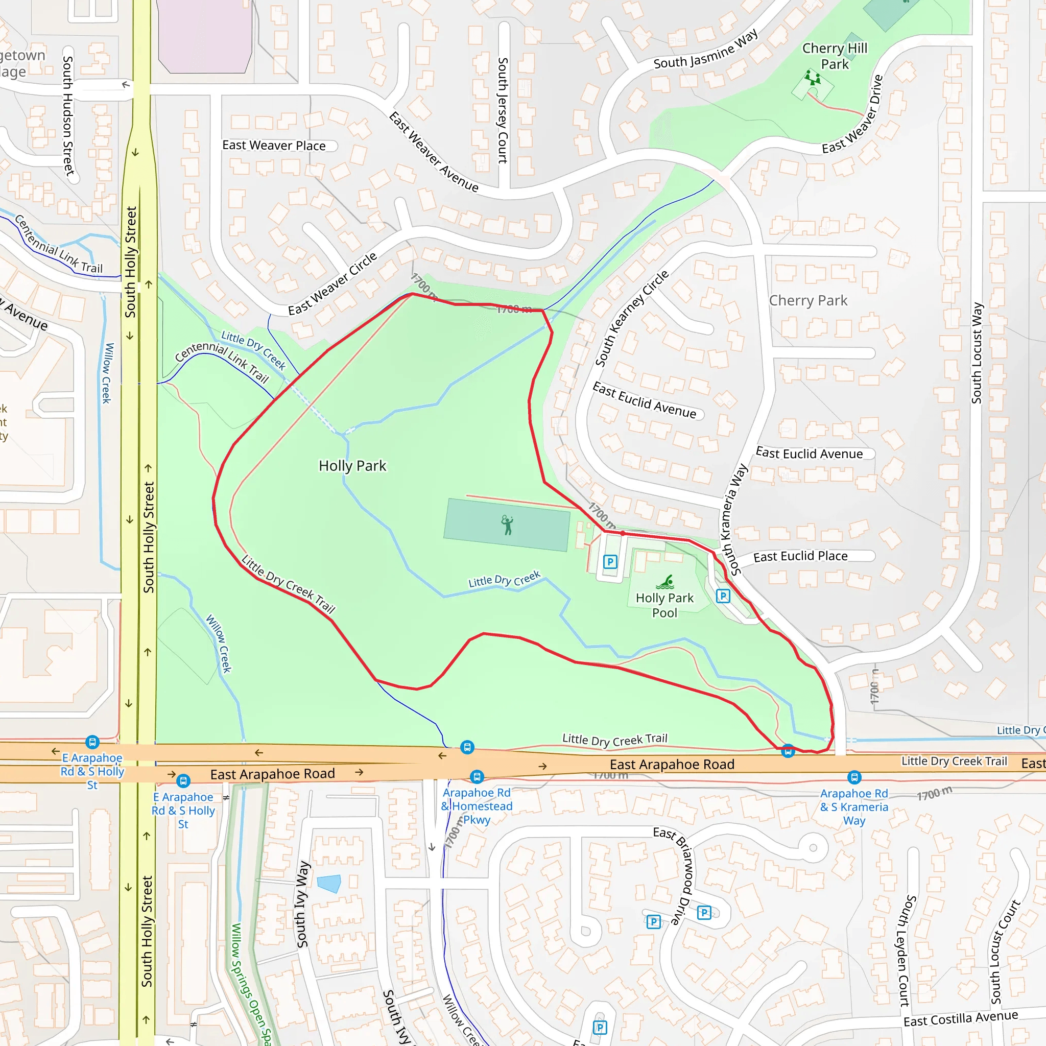 Holly Park Loop mobile static map