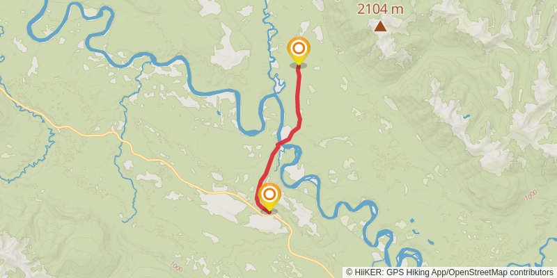 Great Divide Trail stage 68 Map