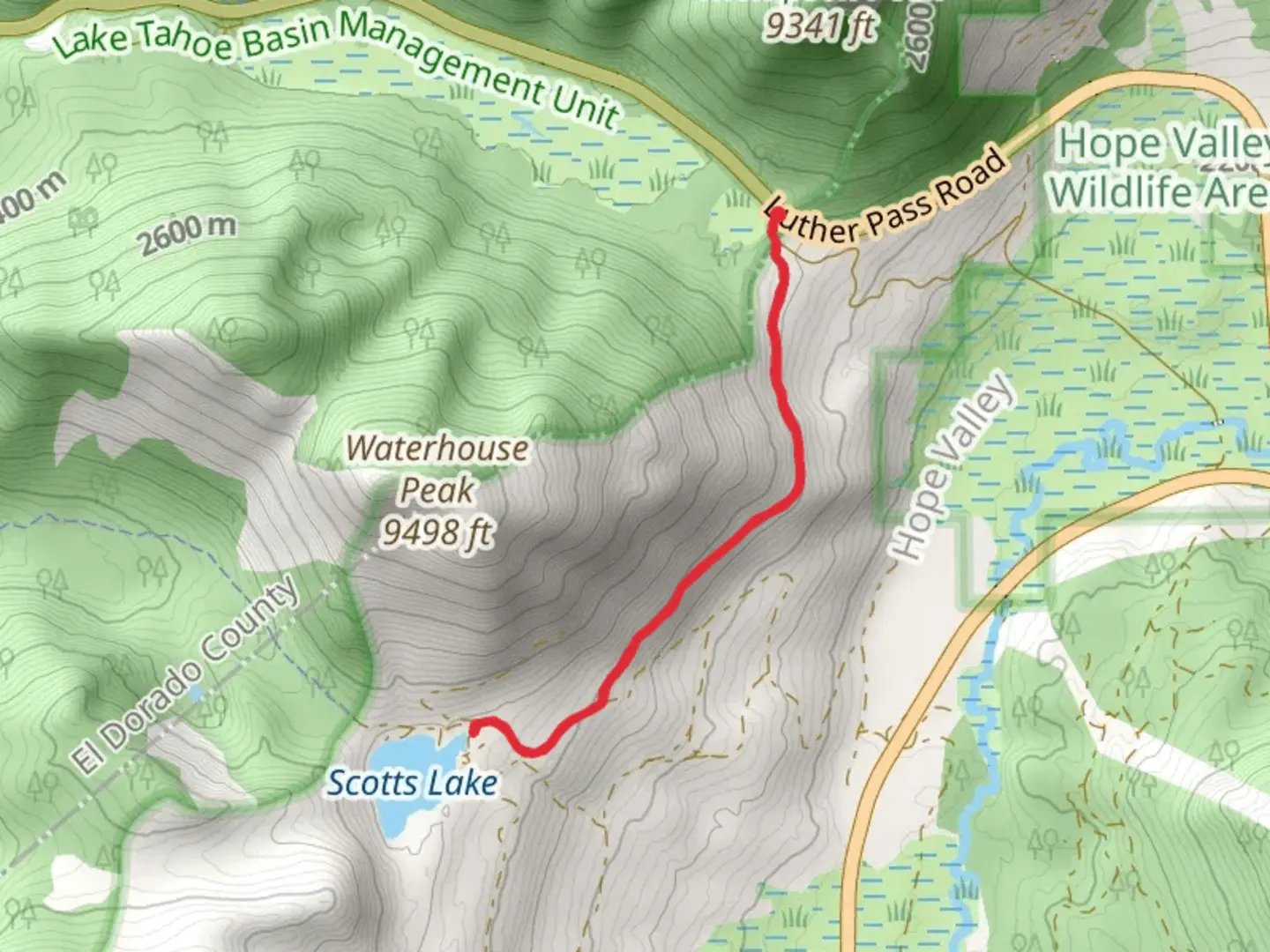 An image depicting the trail Scotts Lake from Scotts Lake Luther Connector and its surrounding area.