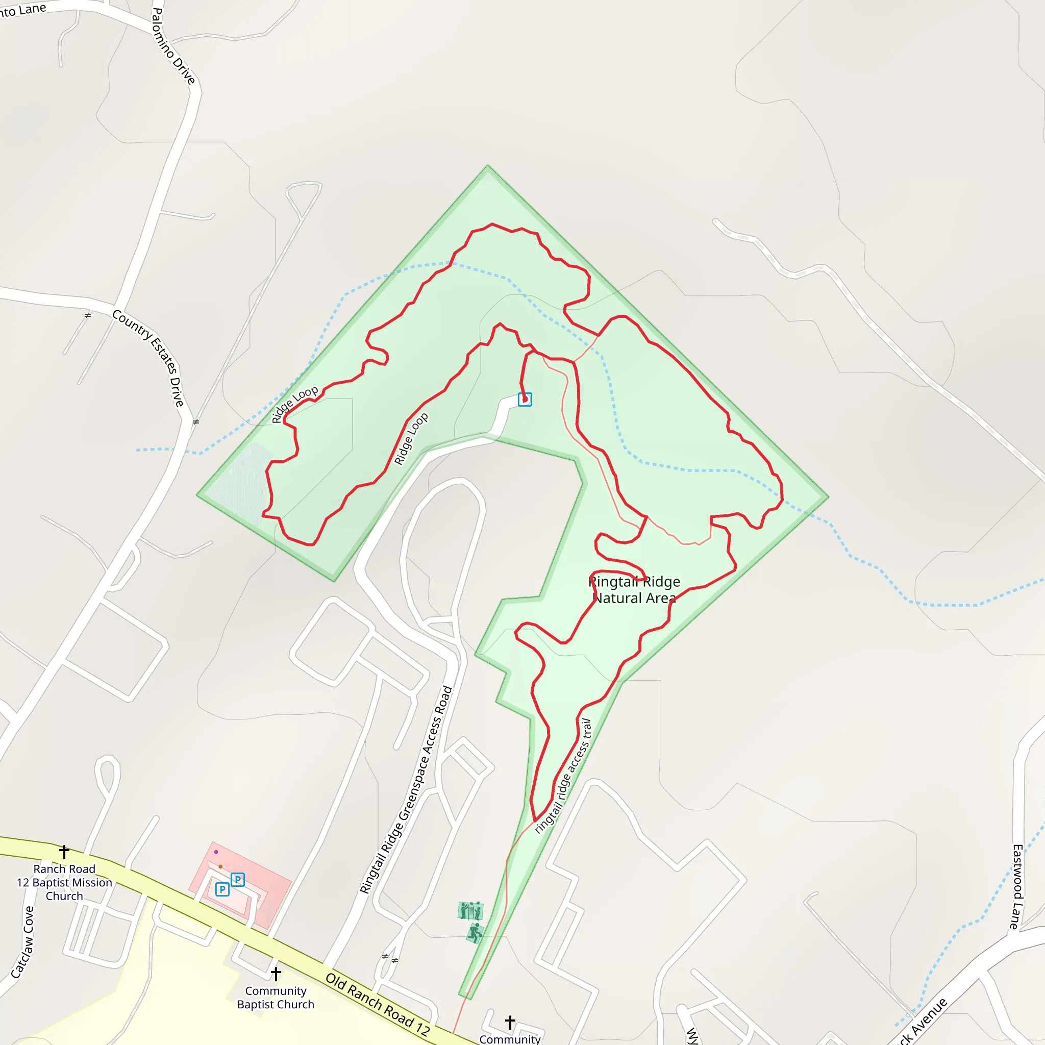 Ringtail Ridge Natural Area Loop mobile static map