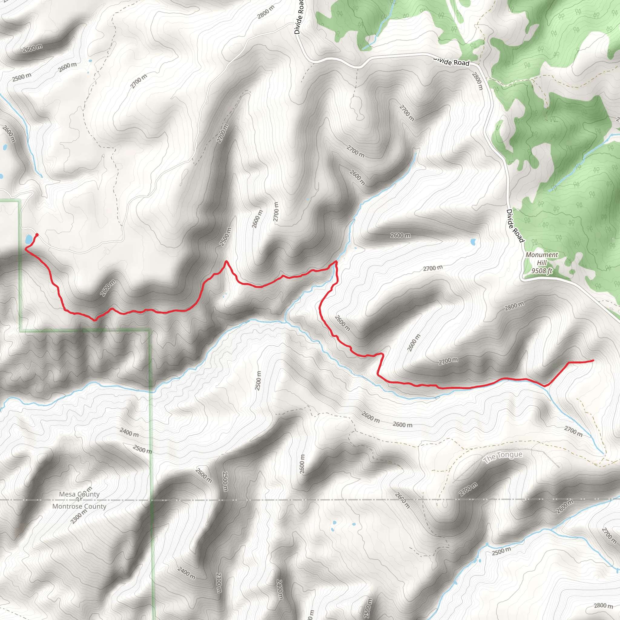 Campbell Lake and Lower Bench Trail mobile static map