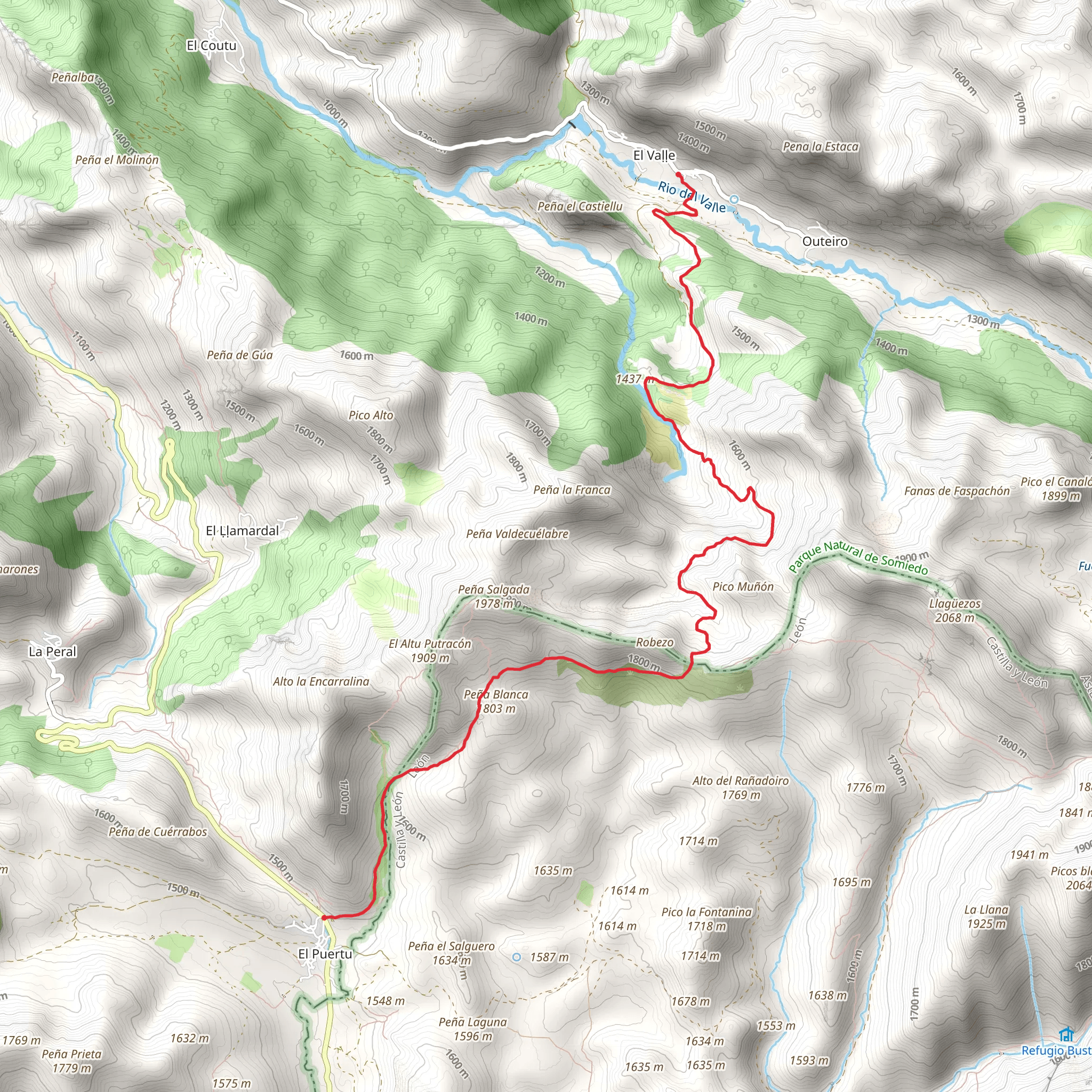 Puerto de Somiedo - Valle de Lago Route mobile static map
