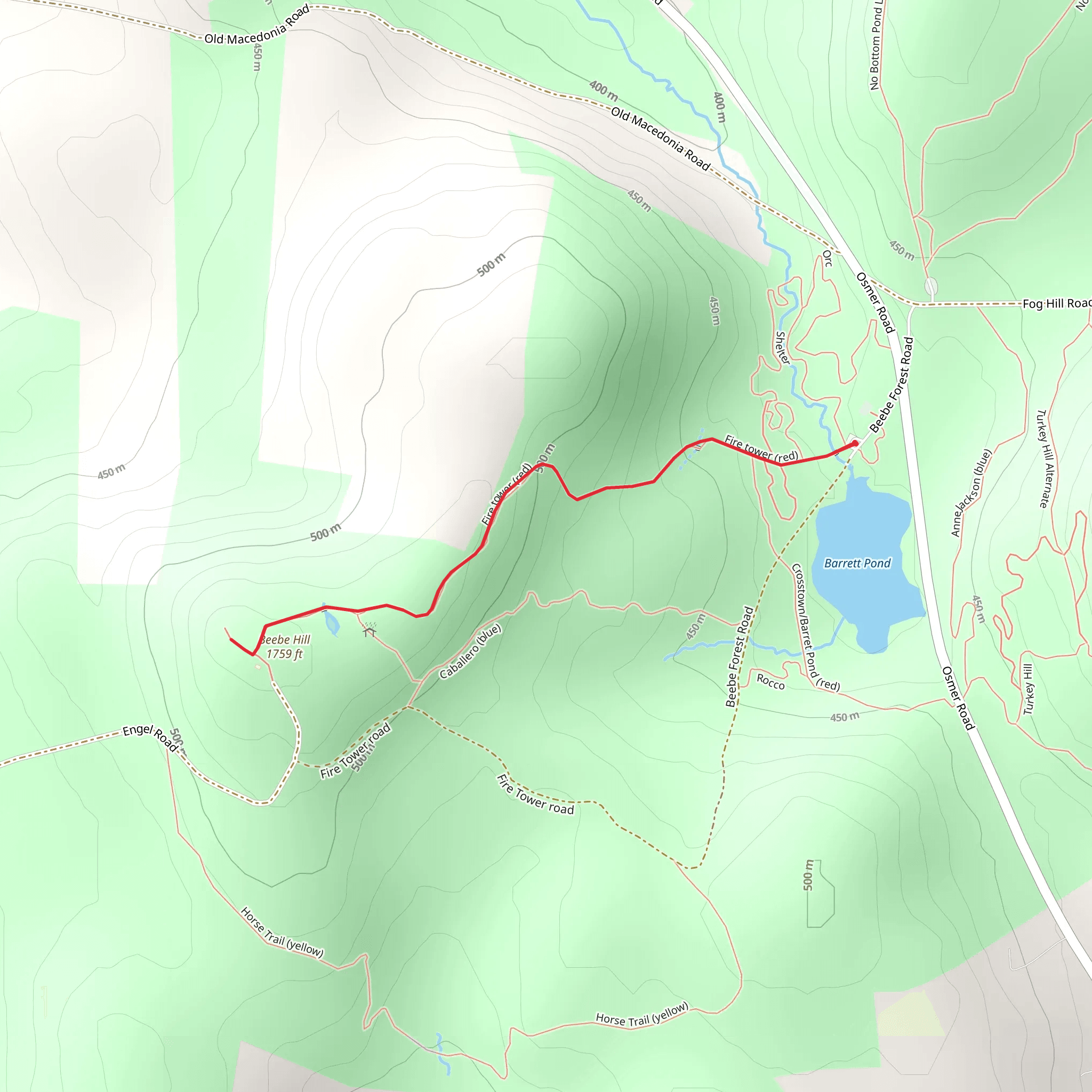 Beebe Hill in Beebe Hill Multiple use Area mobile static map