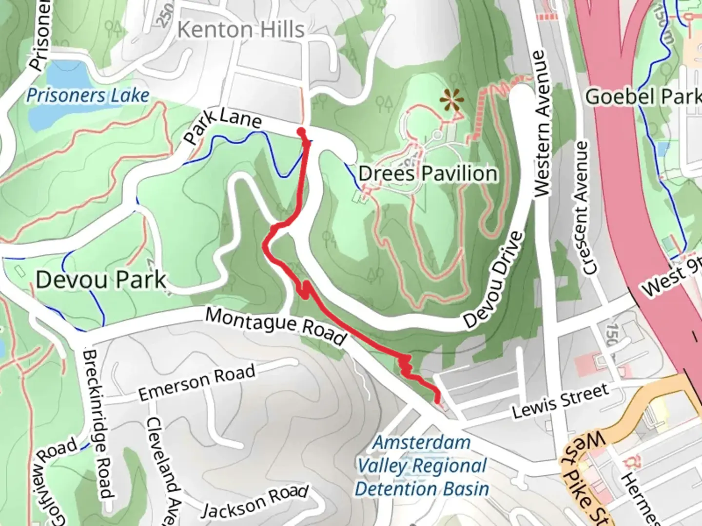 An image depicting the trail Josh Brenneman Memorial Trail and its surrounding area.