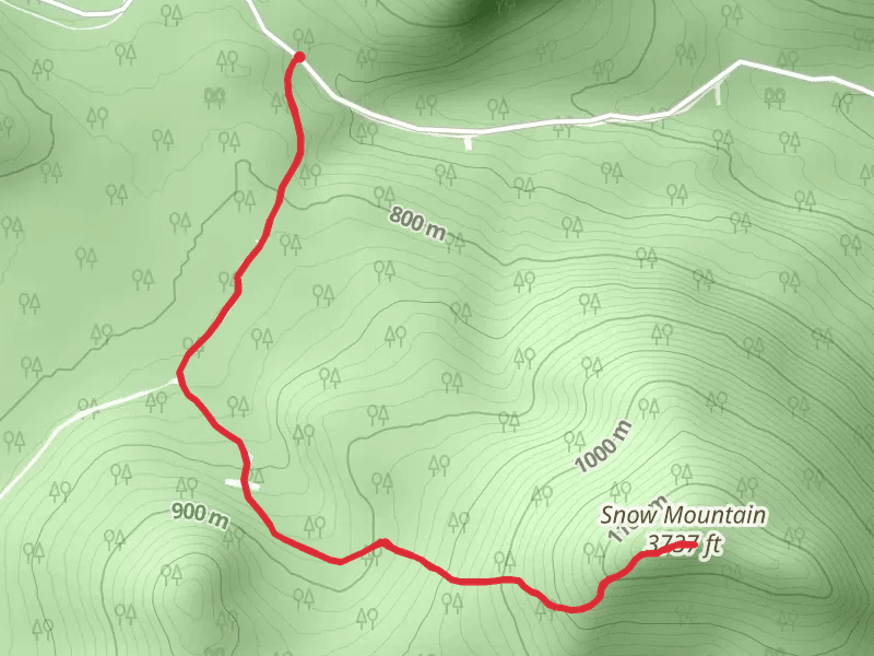 Snow Mountain from Wiggle Brook Road